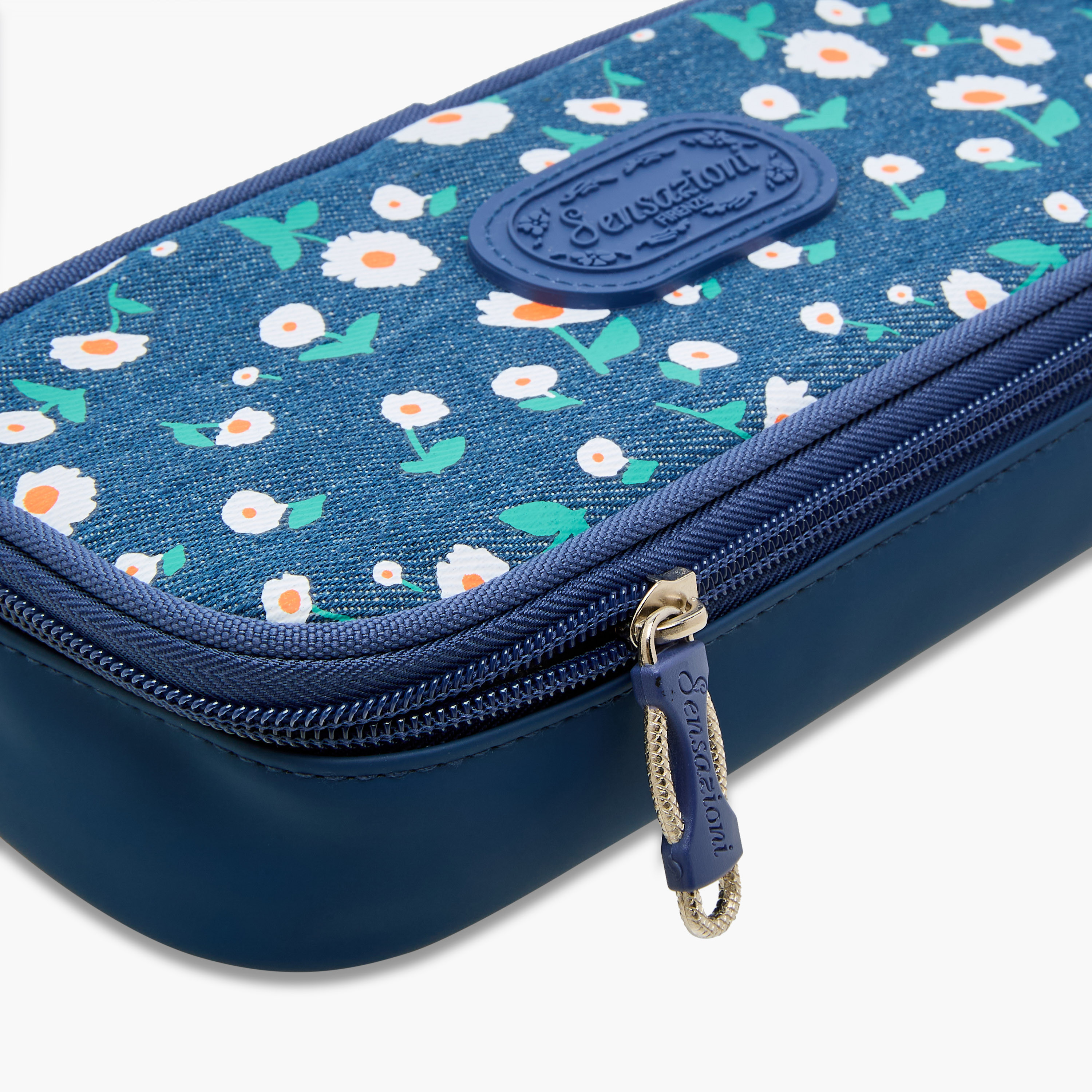 Sensazioni Floral Print Pencil Pouch with Zip Closure-school-stationery-pencilcases-image-4