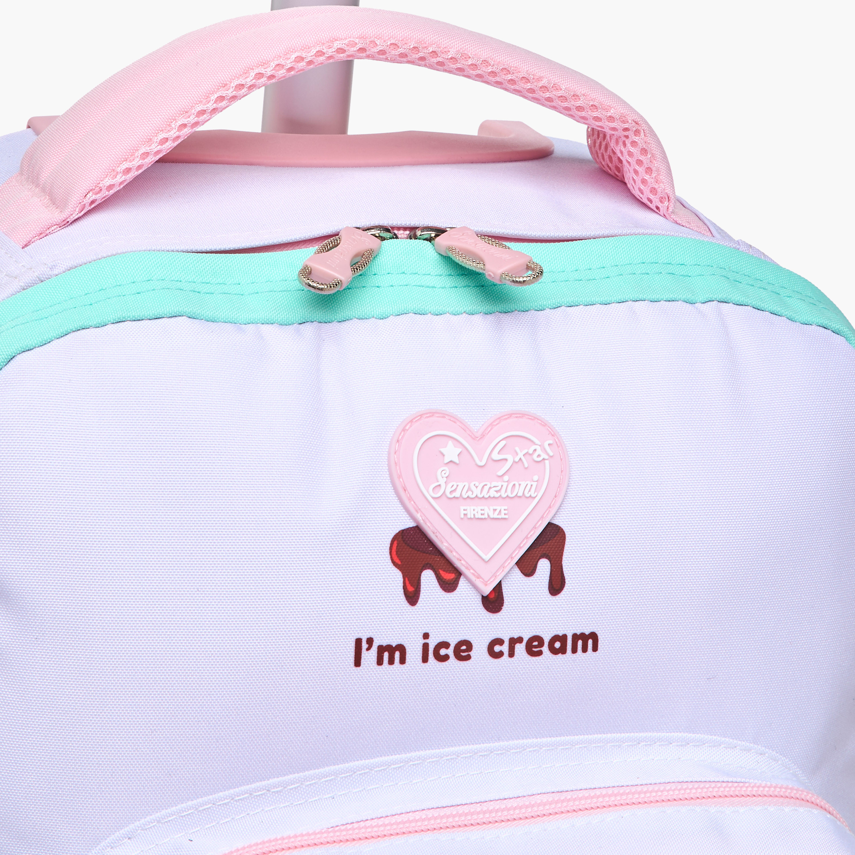 شنطة ترولي للبنات 8-13 سنة بمقبض قابل للسحب وتصميم آيس كريم من سينسازيوني-school-bagsandbackpacks-trolleybags-image-12