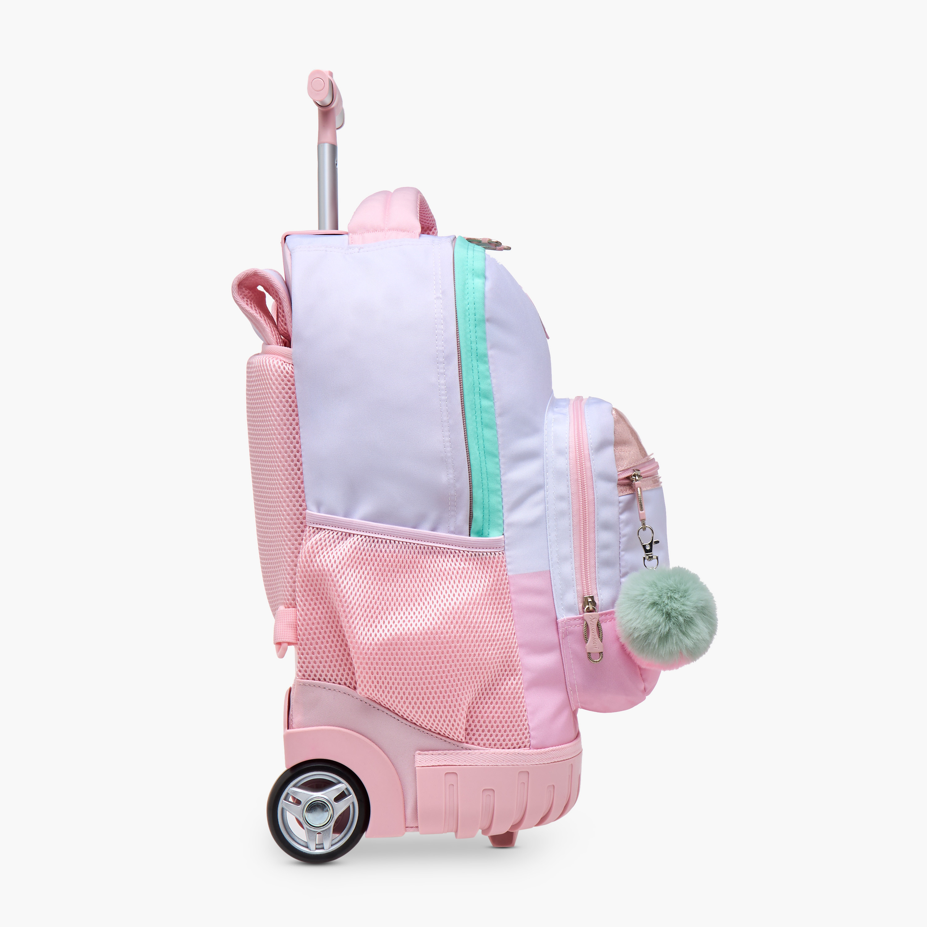 شنطة ترولي للبنات 8-13 سنة بمقبض قابل للسحب وتصميم آيس كريم من سينسازيوني-school-bagsandbackpacks-trolleybags-image-3