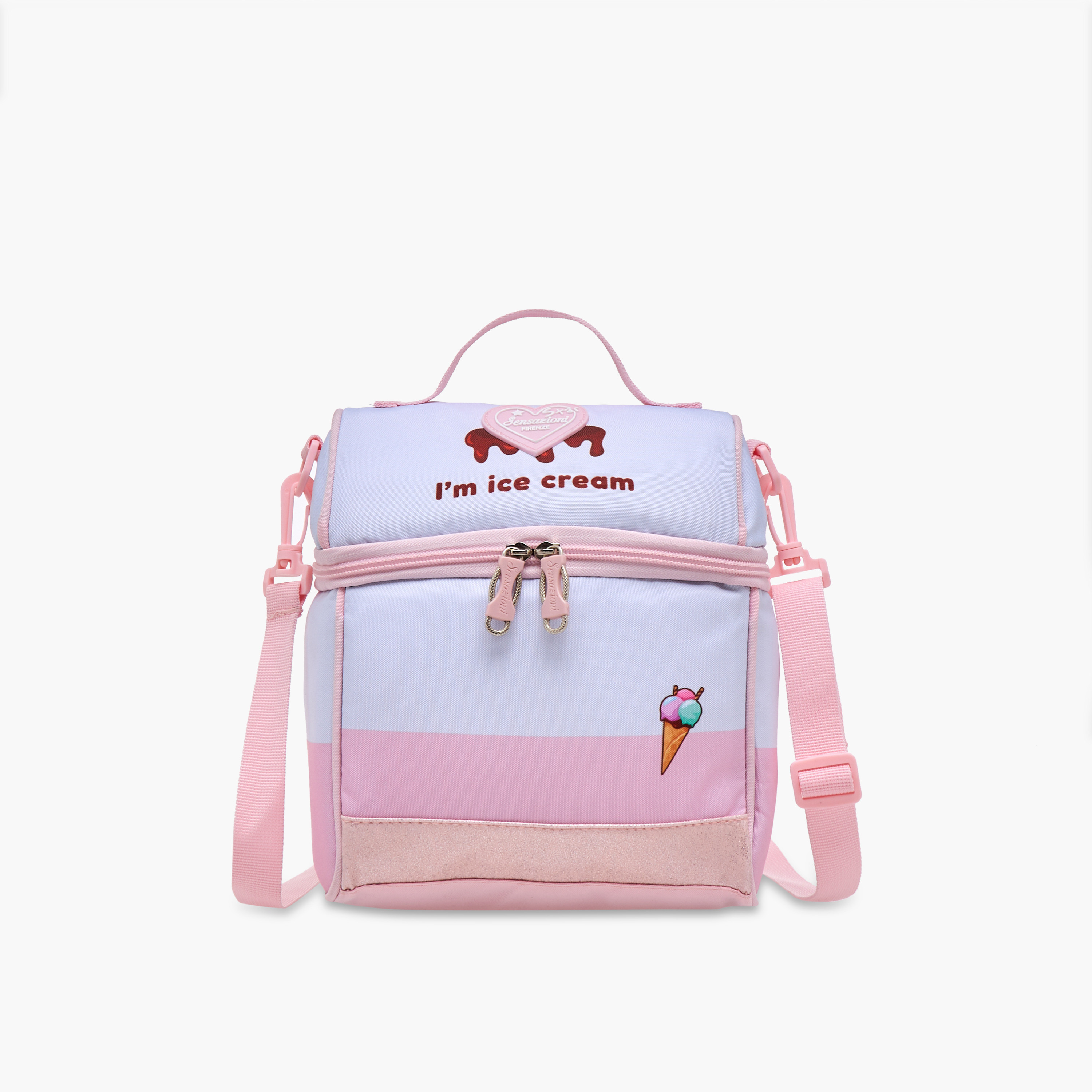 Sensazioni Ice Cream Print Lunch Bag with Zip Closure-school-lunchessentials-lunchbags-image-1