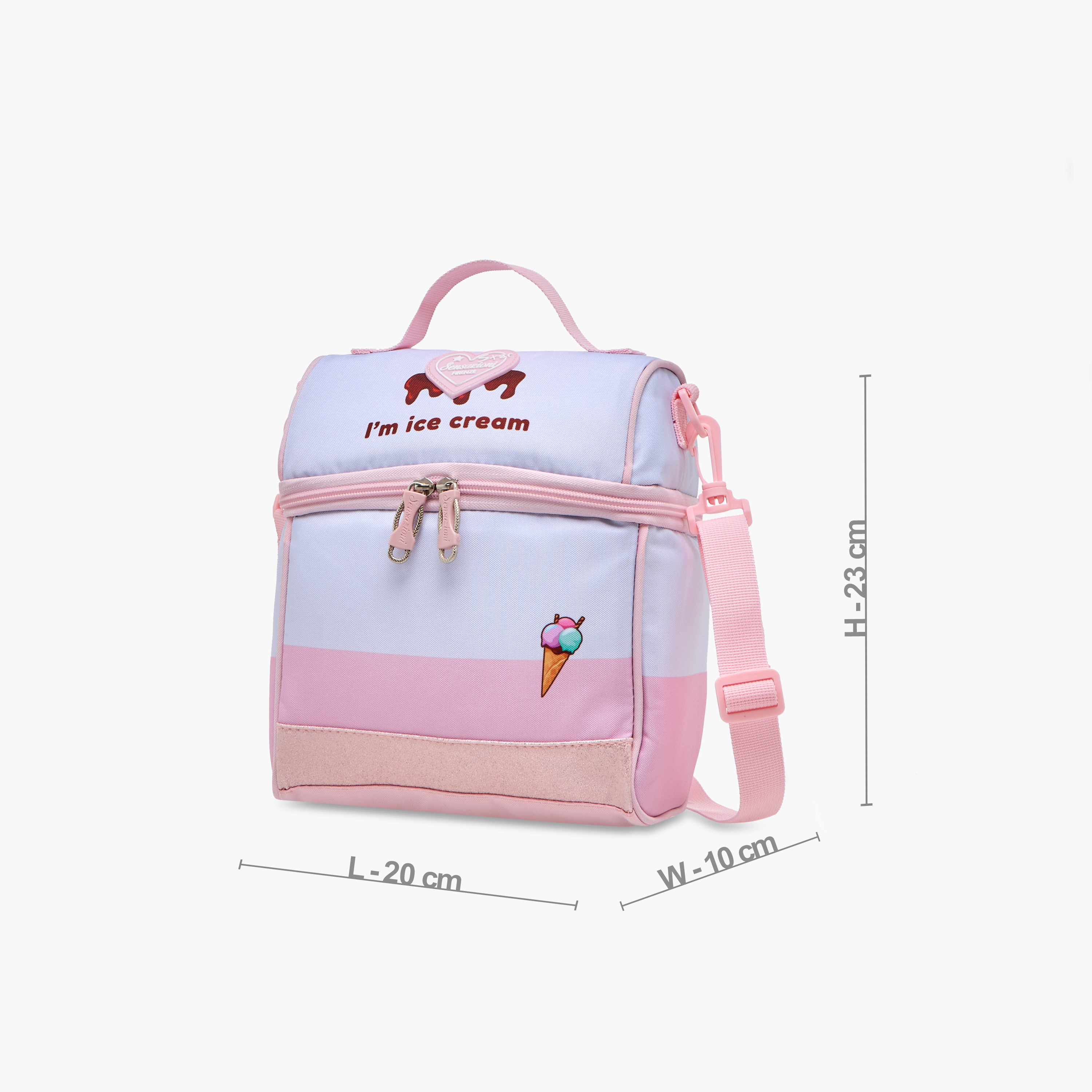 Sensazioni Ice Cream Print Lunch Bag with Zip Closure-school-lunchessentials-lunchbags-image-2