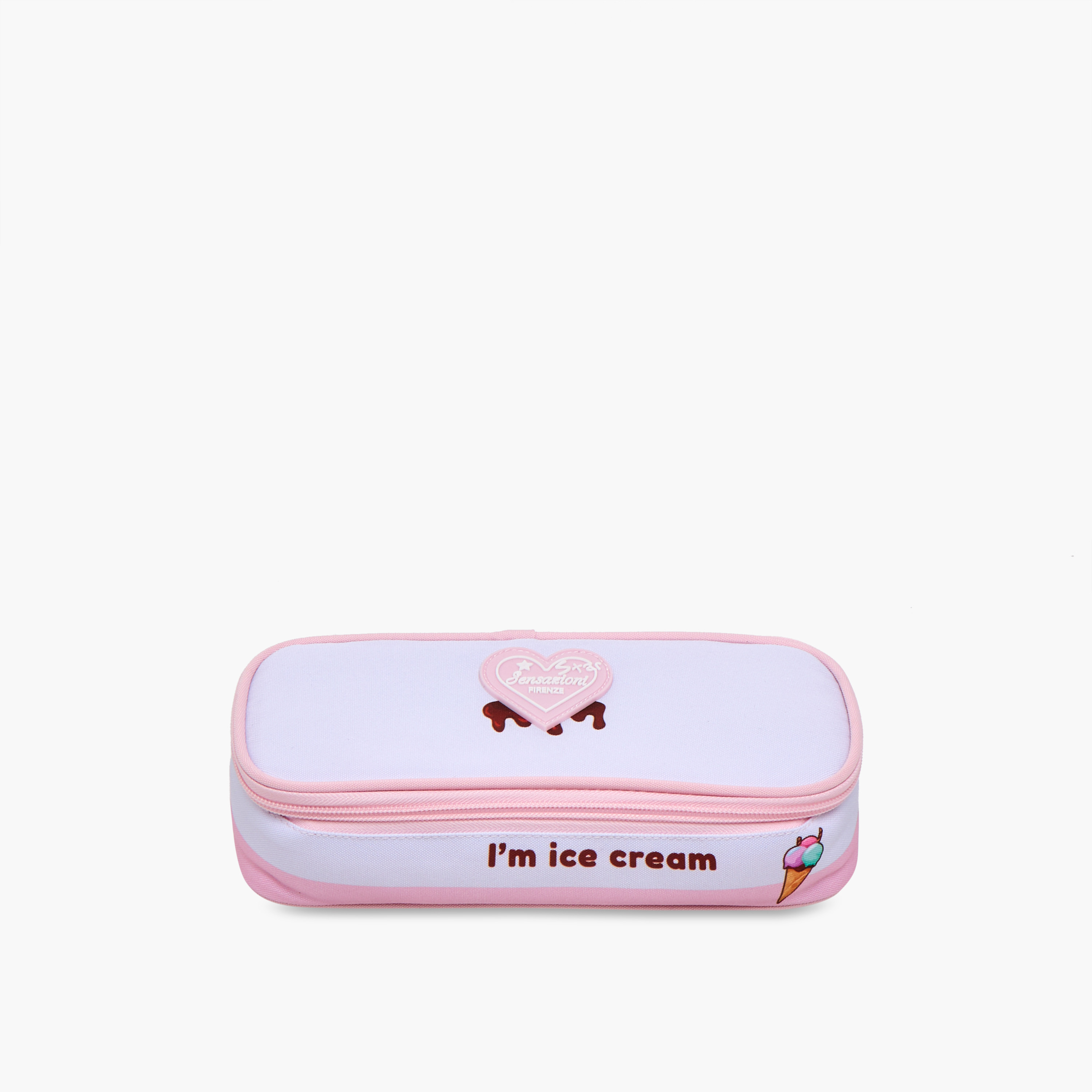 Sensazioni Ice Cream Print Pencil Case with Zip Closure-school-stationery-pencilcases-image-1