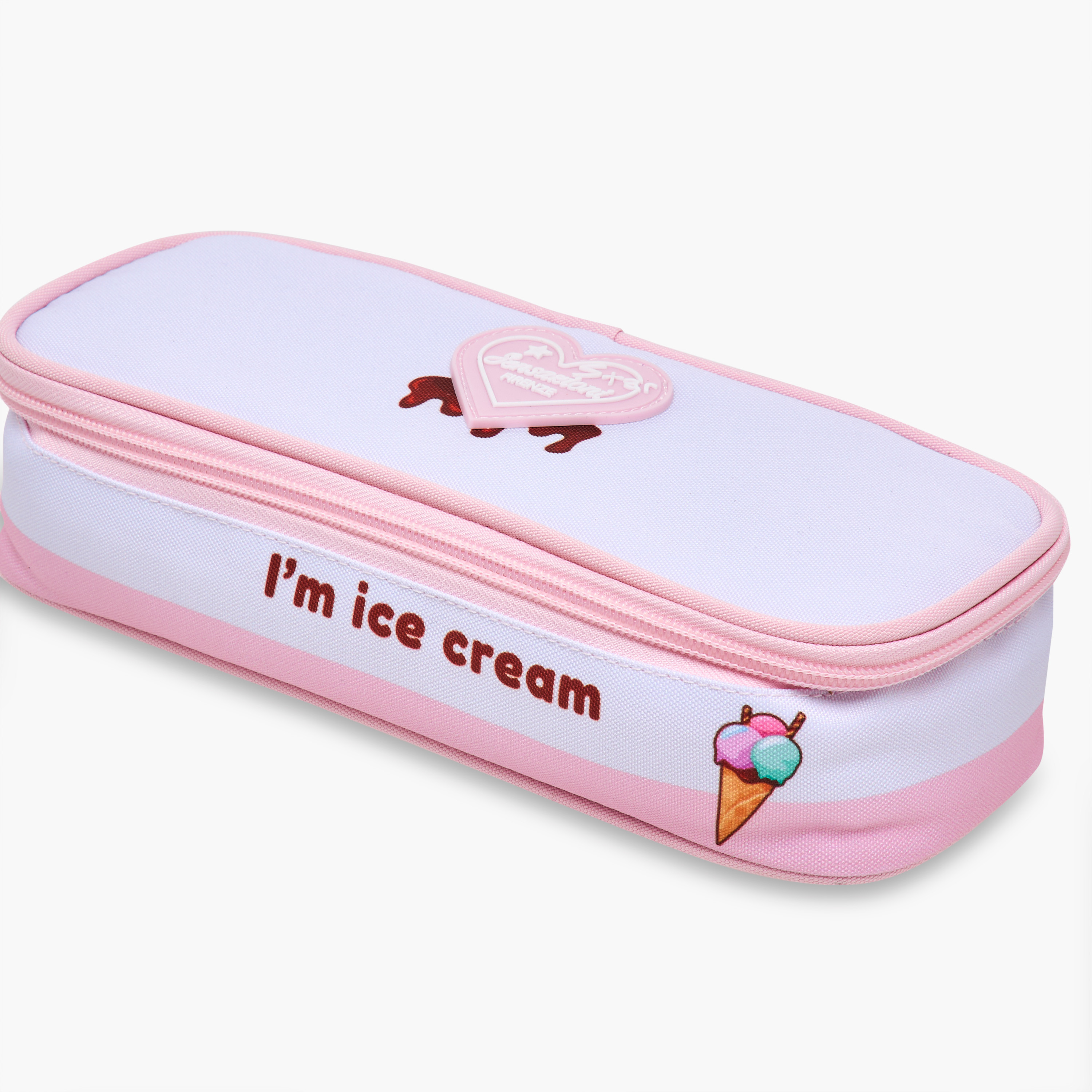 Sensazioni Ice Cream Print Pencil Case with Zip Closure-school-stationery-pencilcases-image-5