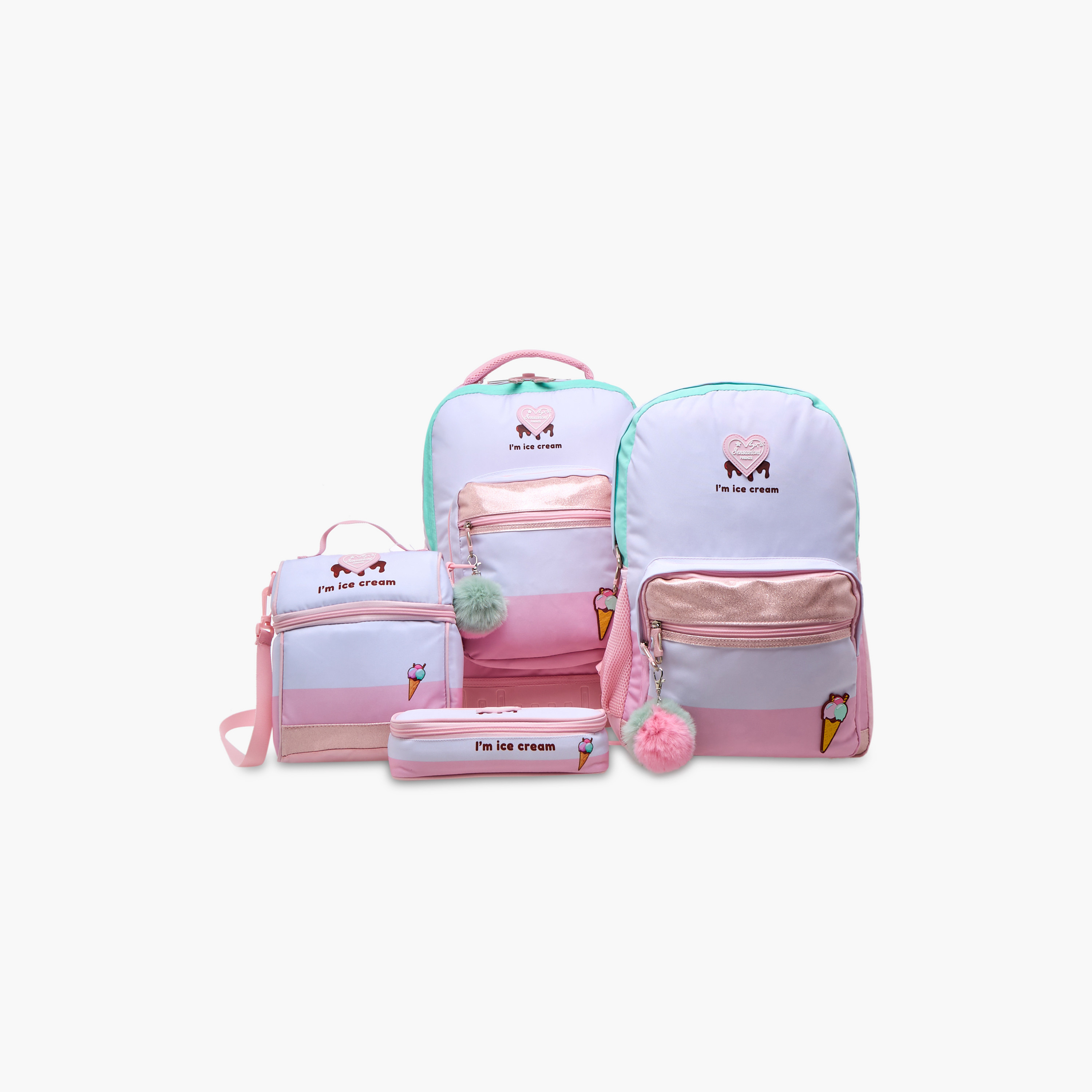 Sensazioni Ice Cream Print Pencil Case with Zip Closure-school-stationery-pencilcases-image-7