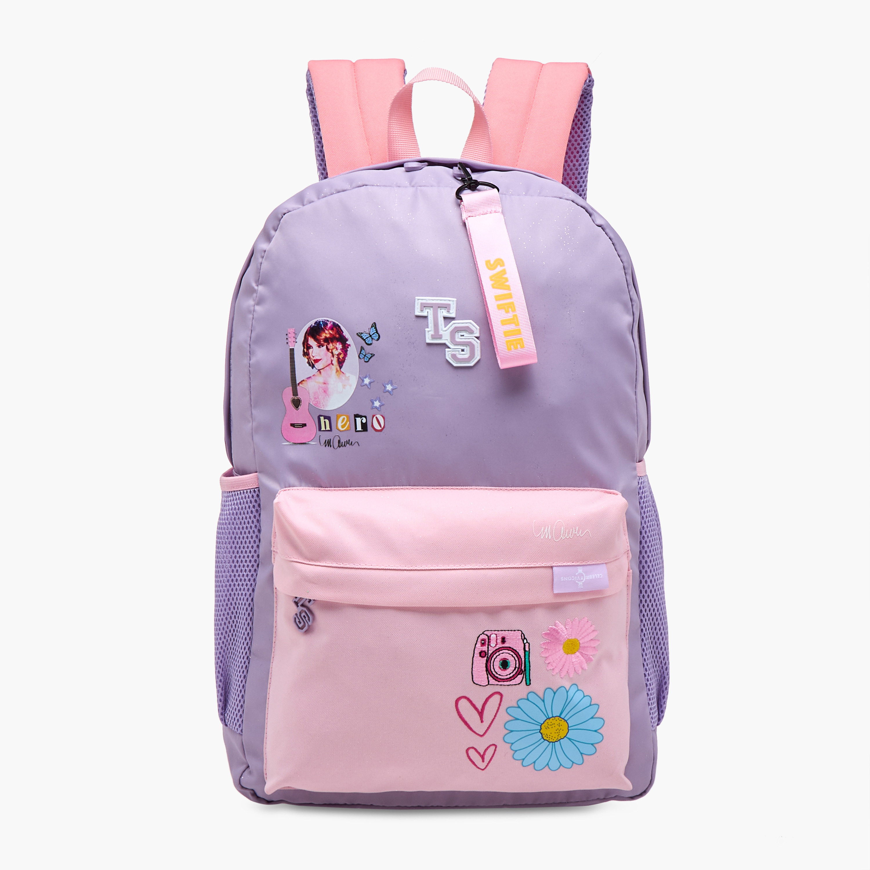 Celebrity Icons Taylor Swift Print Backpack with Adjustable Straps and Zip Closure -  30x14x45 cms-school-bagsandbackpacks-backpacks-image-1