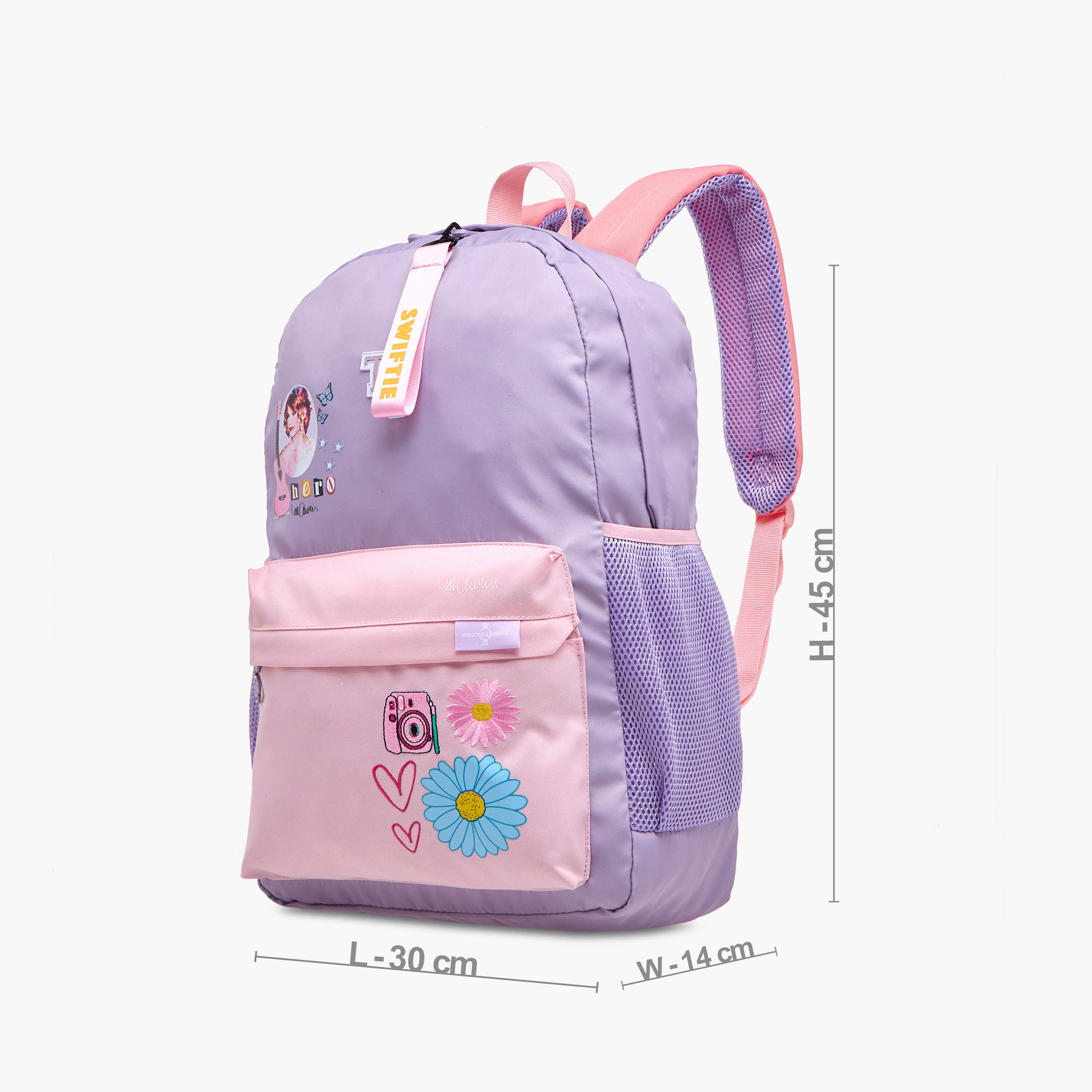 Celebrity Icons Taylor Swift Print Backpack with Adjustable Straps and Zip Closure -  30x14x45 cms-school-bagsandbackpacks-backpacks-image-2