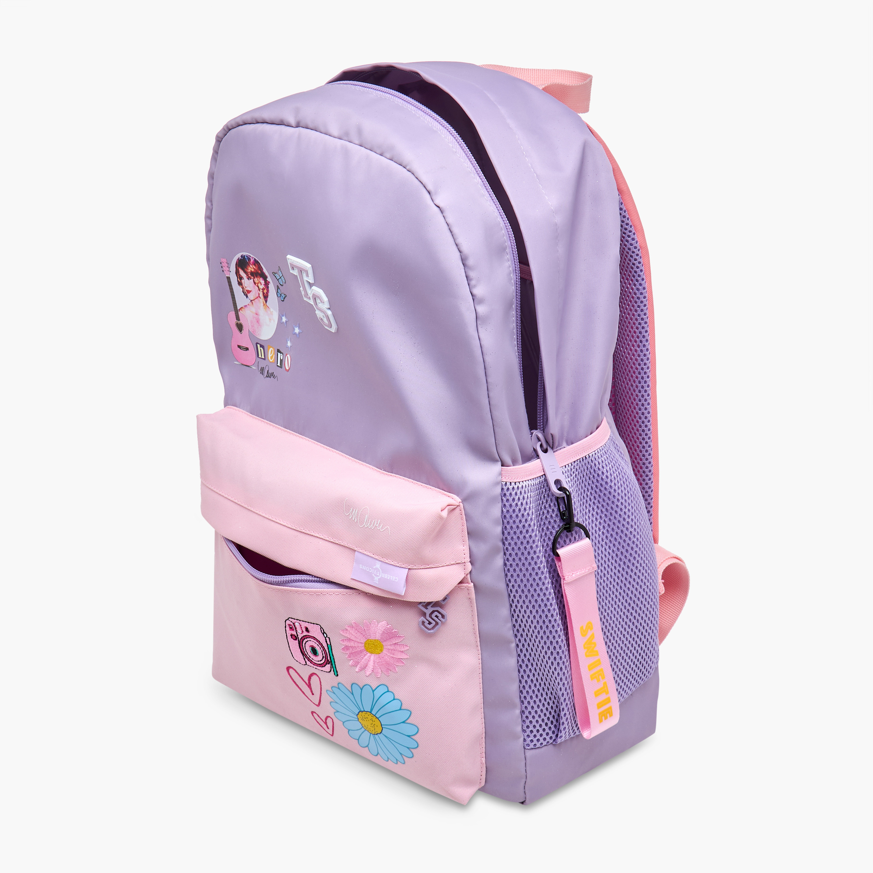 Celebrity Icons Taylor Swift Print Backpack with Adjustable Straps and Zip Closure -  30x14x45 cms-school-bagsandbackpacks-backpacks-image-9