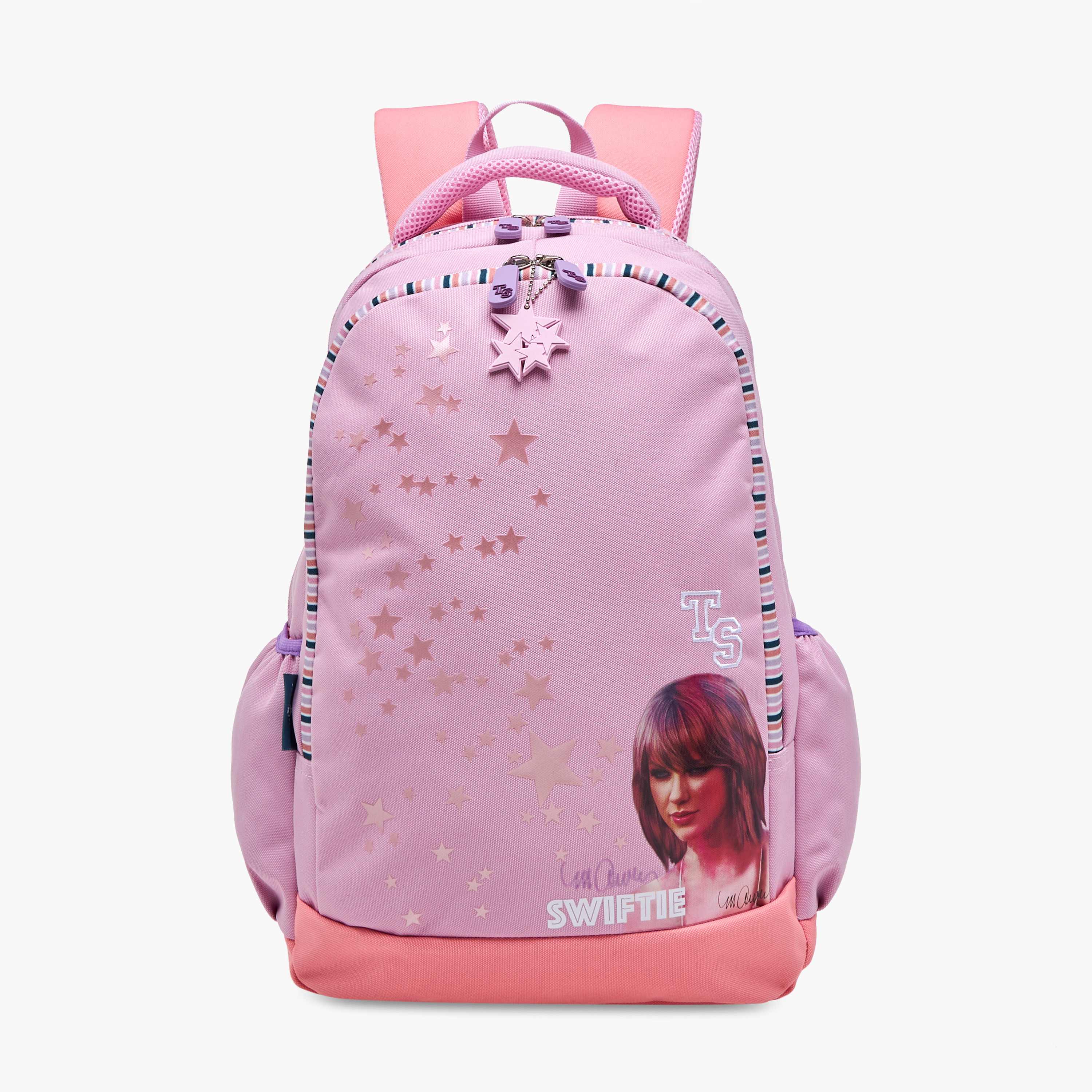 Celebrity Icons Taylor Swift Print Backpack with Adjustable Straps and Zip Closure -  30x15x44 cms-school-bagsandbackpacks-backpacks-image-1
