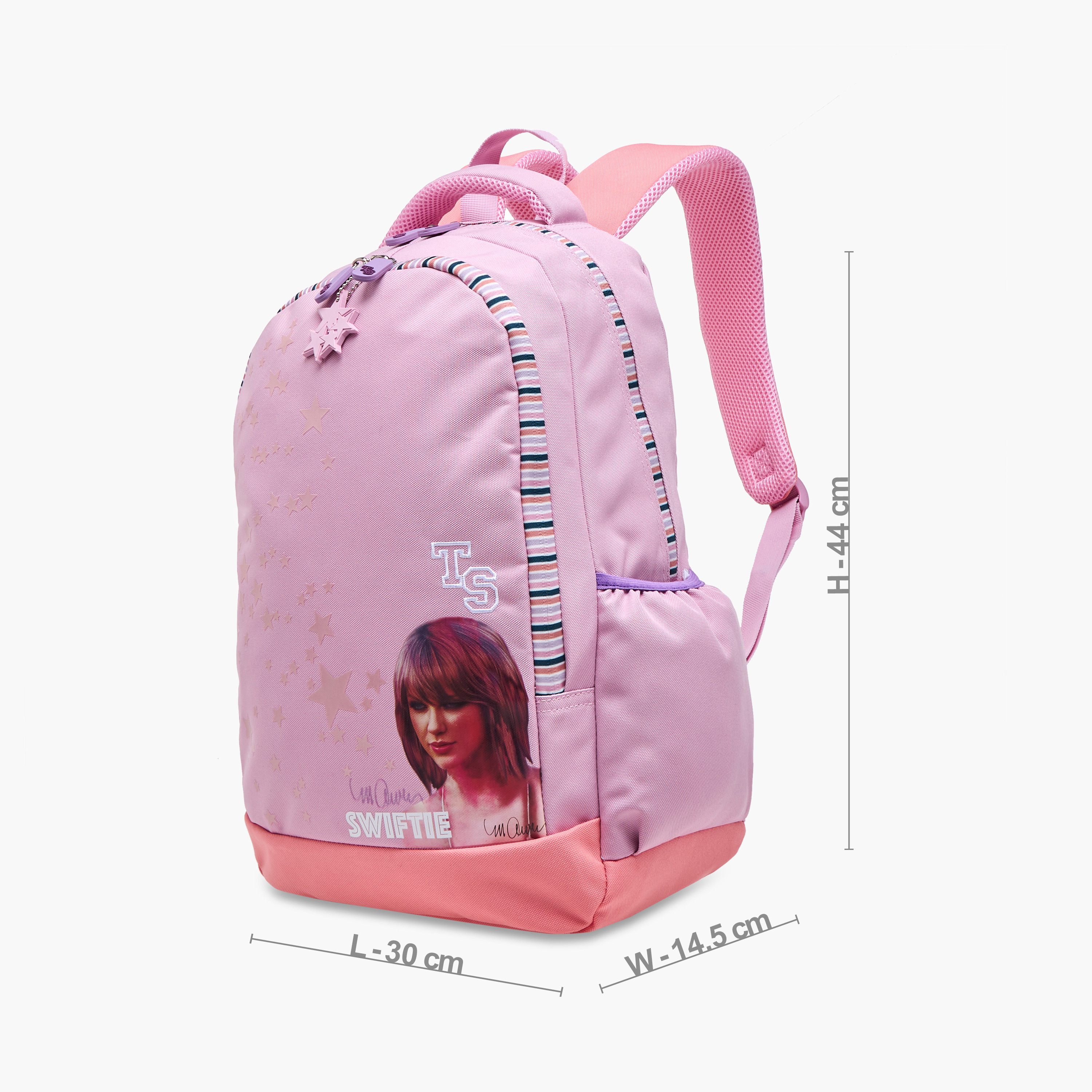 Celebrity Icons Taylor Swift Print Backpack with Adjustable Straps and Zip Closure -  30x15x44 cms-school-bagsandbackpacks-backpacks-image-2