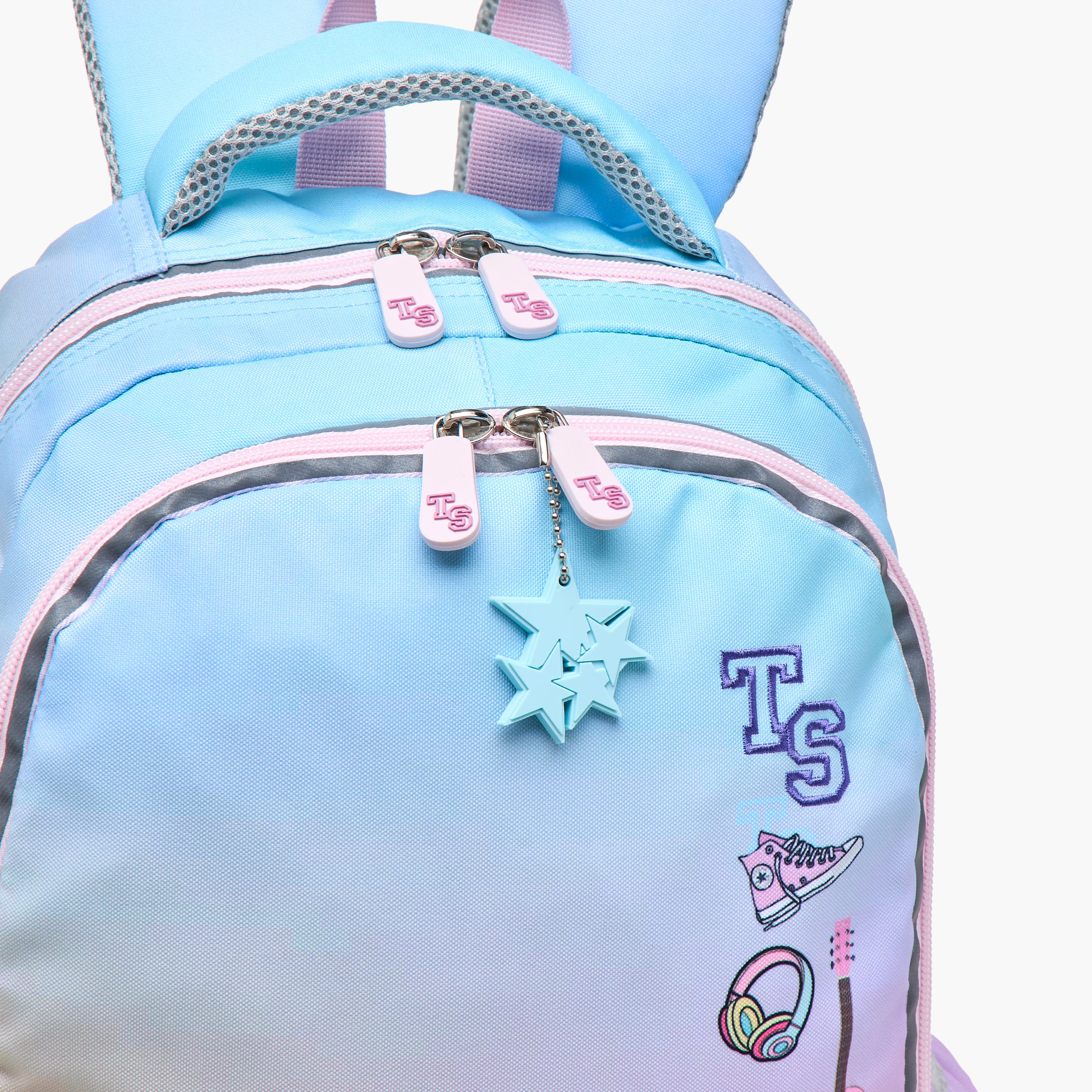 Celebrity Icons Taylor Swift Print Backpack with Laptop Compartment and Zip Closure - 30x15x44 cm-promo_LS20_OMN-image-9