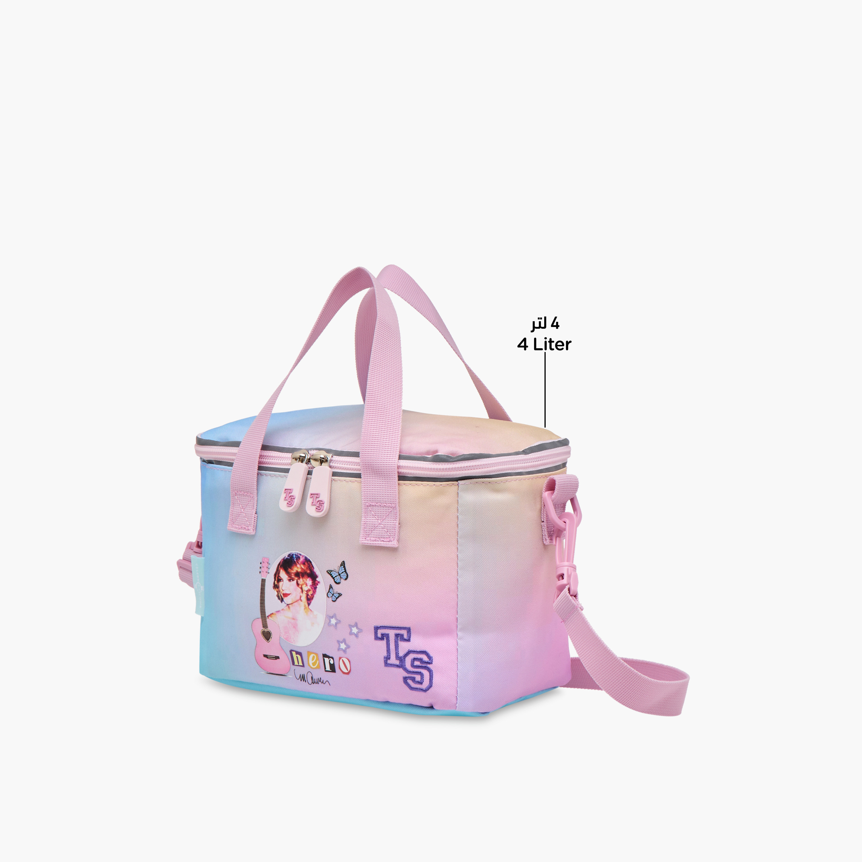 Celebrity Icons Taylor Swift Print Lunch Bag with Adjustable Strap and Zip Closure-school-lunchessentials-lunchbags-image-6