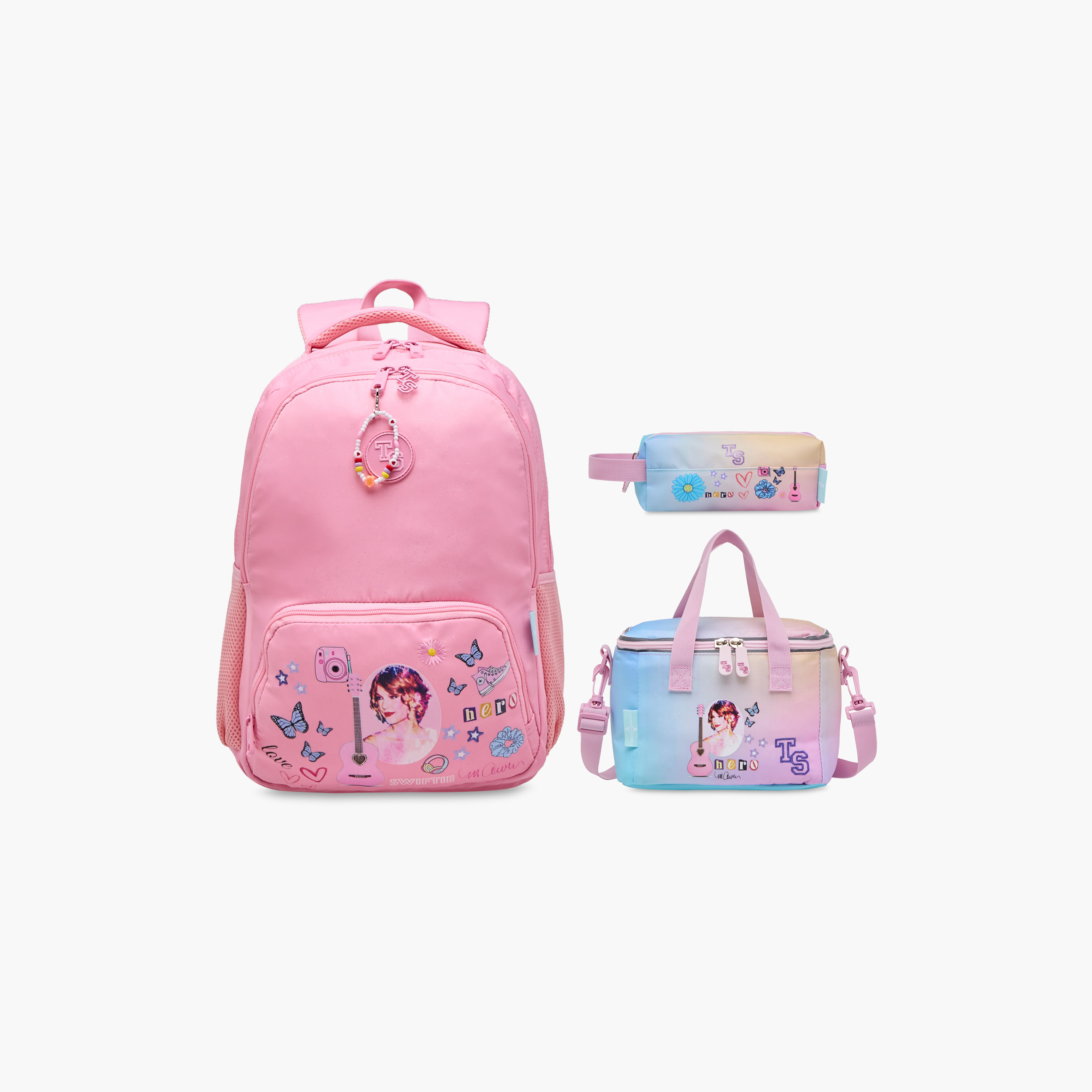 Celebrity Icons Taylor Swift Print Lunch Bag with Adjustable Strap and Zip Closure-school-lunchessentials-lunchbags-image-9