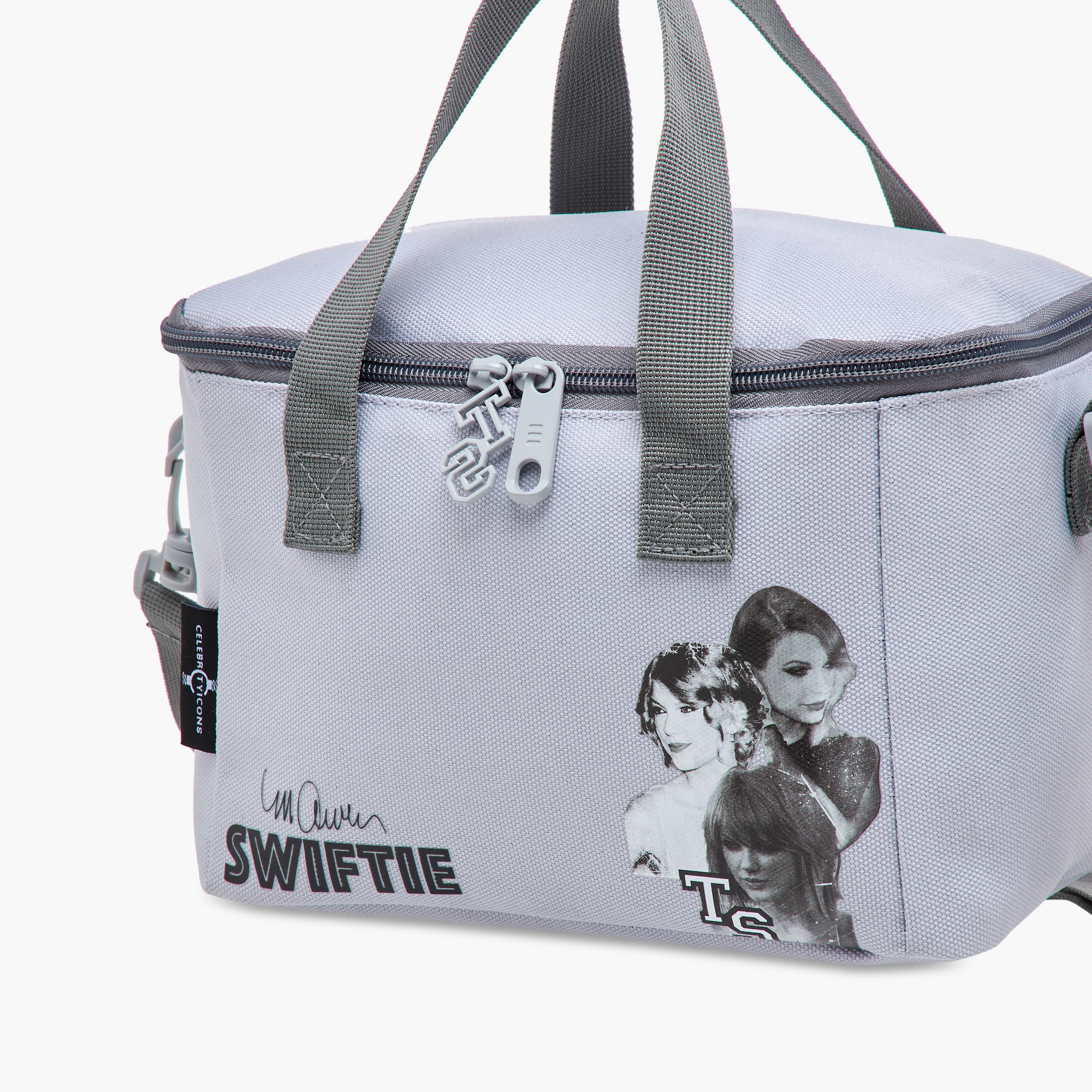 Celebrity Icons Taylor Swift Print Lunch Bag with Adjustable Strap and Zip Closure-school-lunchessentials-lunchbags-image-5