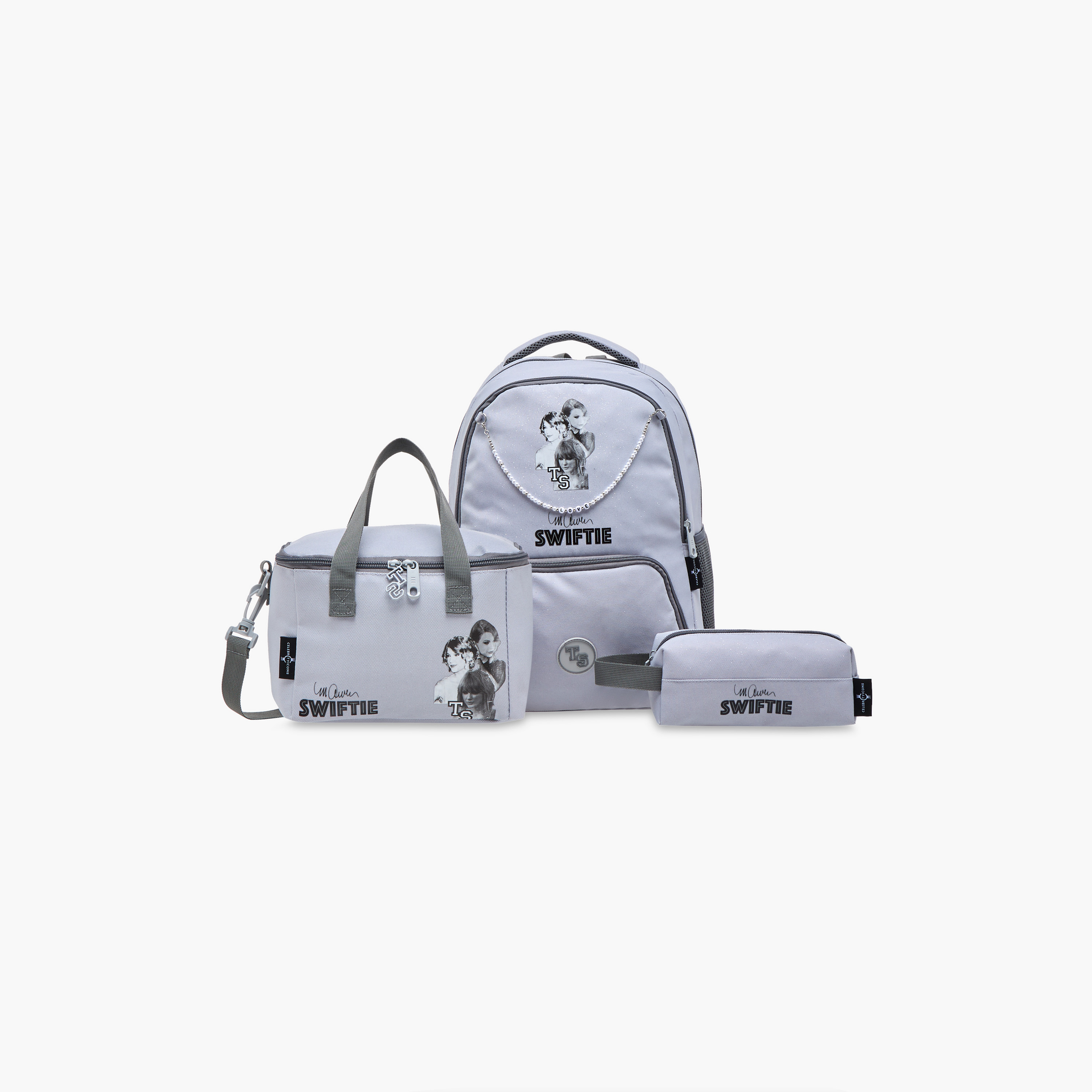 Celebrity Icons Taylor Swift Print Lunch Bag with Adjustable Strap and Zip Closure-school-lunchessentials-lunchbags-image-9
