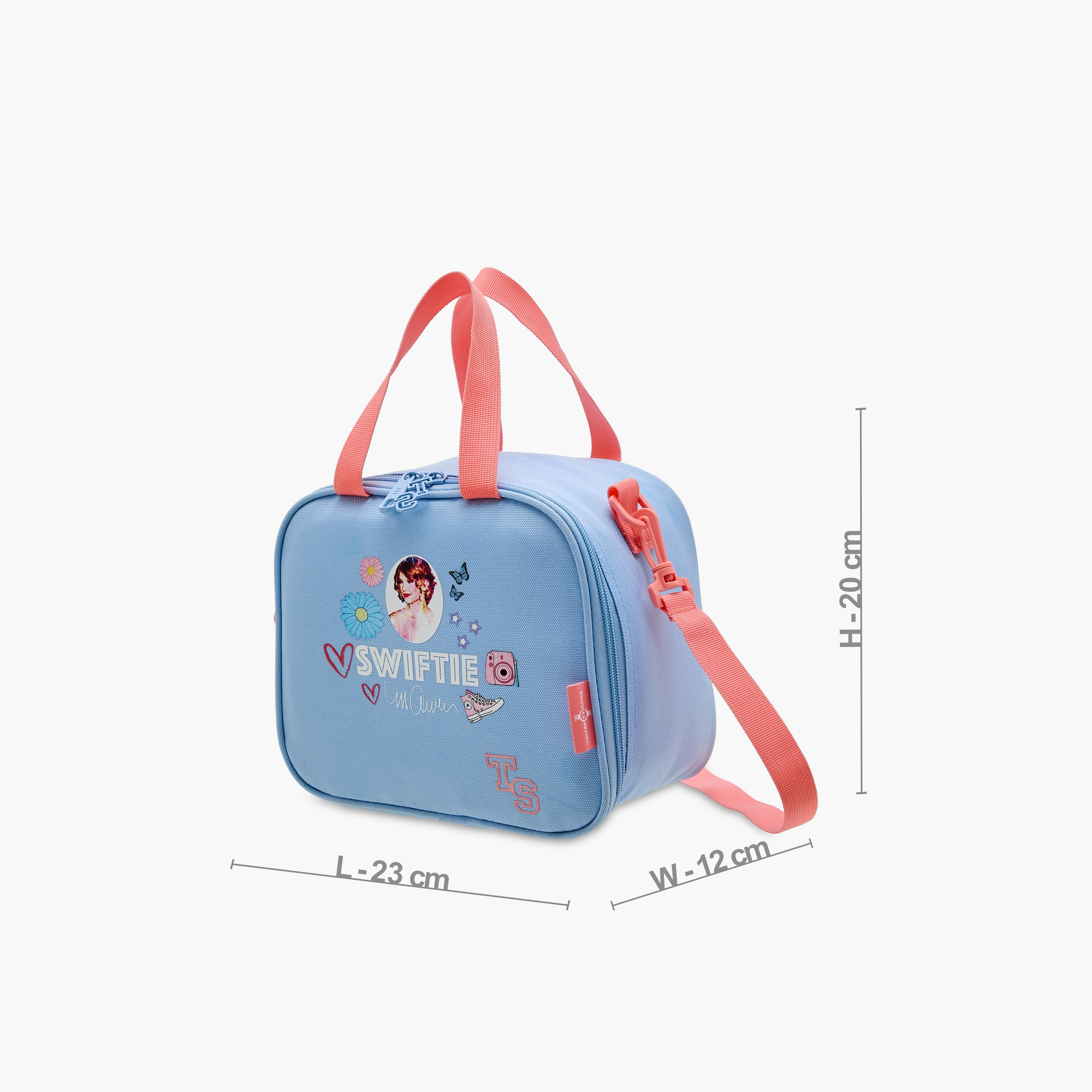 Celebrity Icons Taylor Swift Print Lunch Bag with Zip Closure-school-lunchessentials-lunchbags-image-2