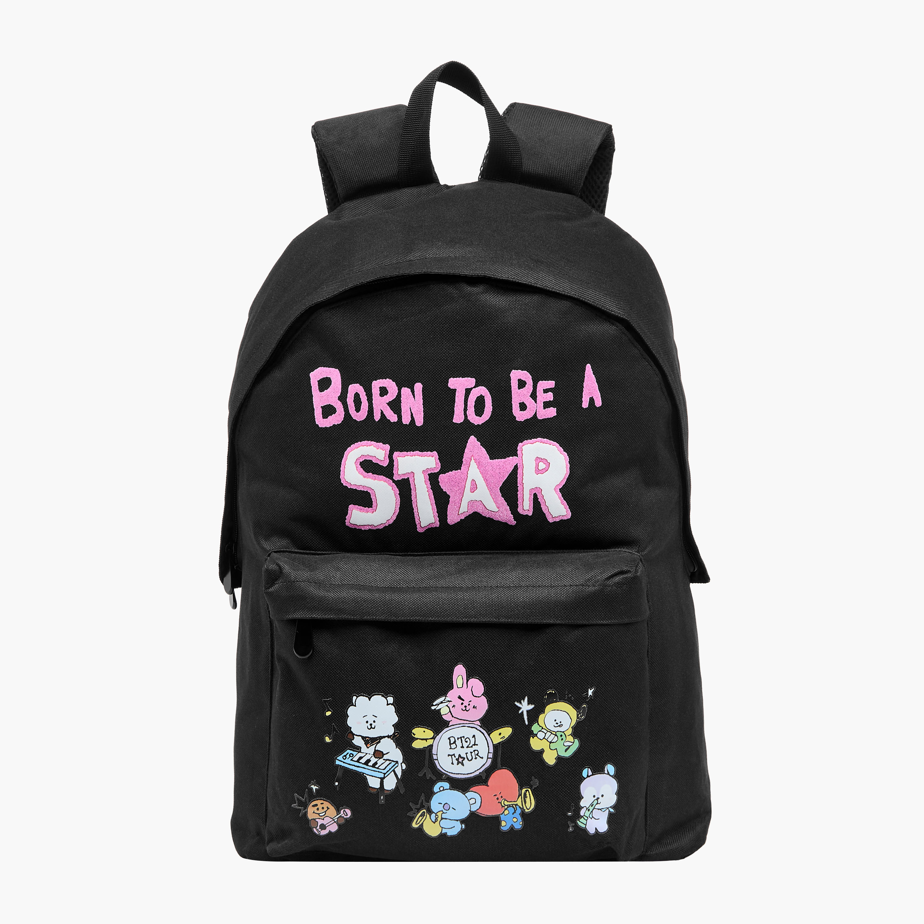BT21 Printed Backpack with Adjustable Straps and Zip Closure - 36x44x64 cms-school-bagsandbackpacks-backpacks-image-1