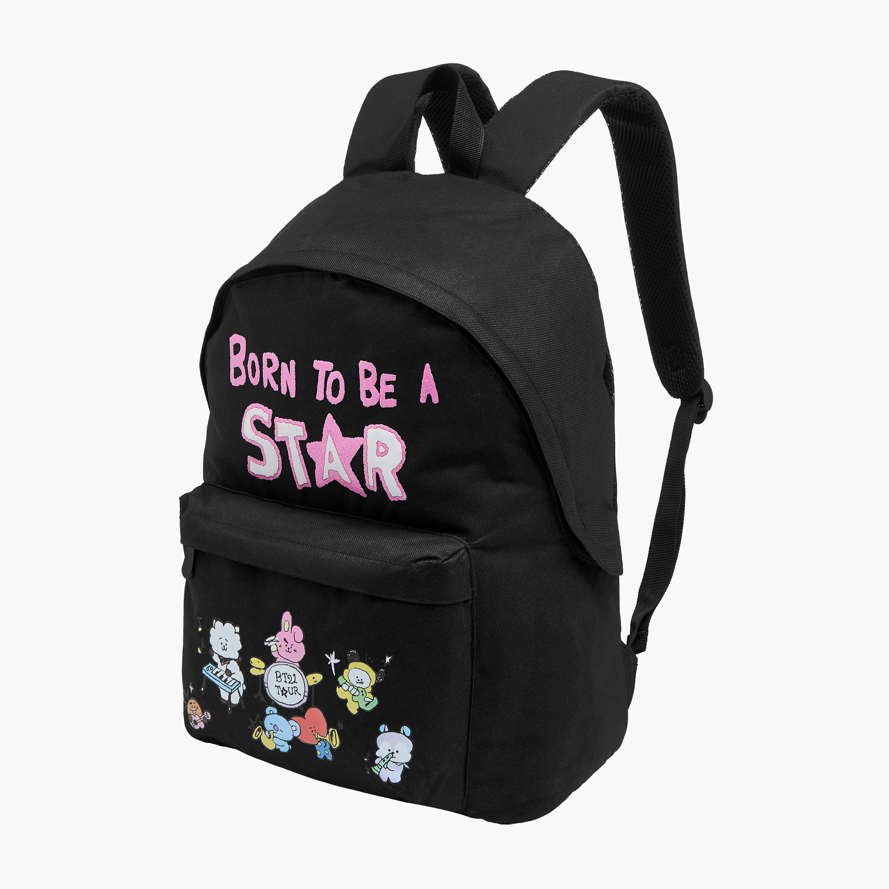 شنطة ظهر بطبعات وحمالات قابلة للتعديل وسحاب إغلاق من بي تي 21 - 36×44×64 سم-school-bagsandbackpacks-backpacks-image-2