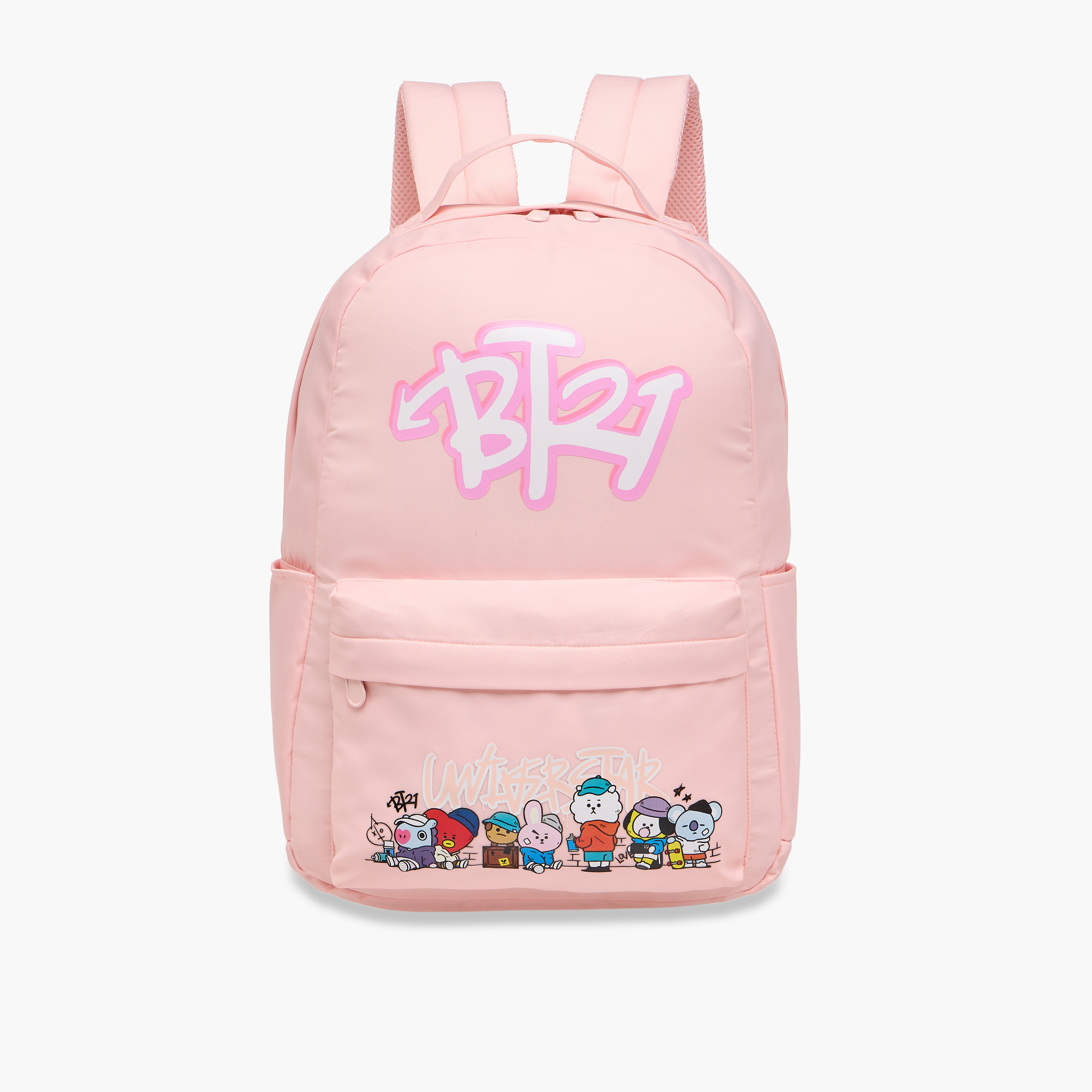 BT21 Printed Backpack with Adjustable Straps and Zip Closure - 64x44x36 cms-school-bagsandbackpacks-backpacks-image-1