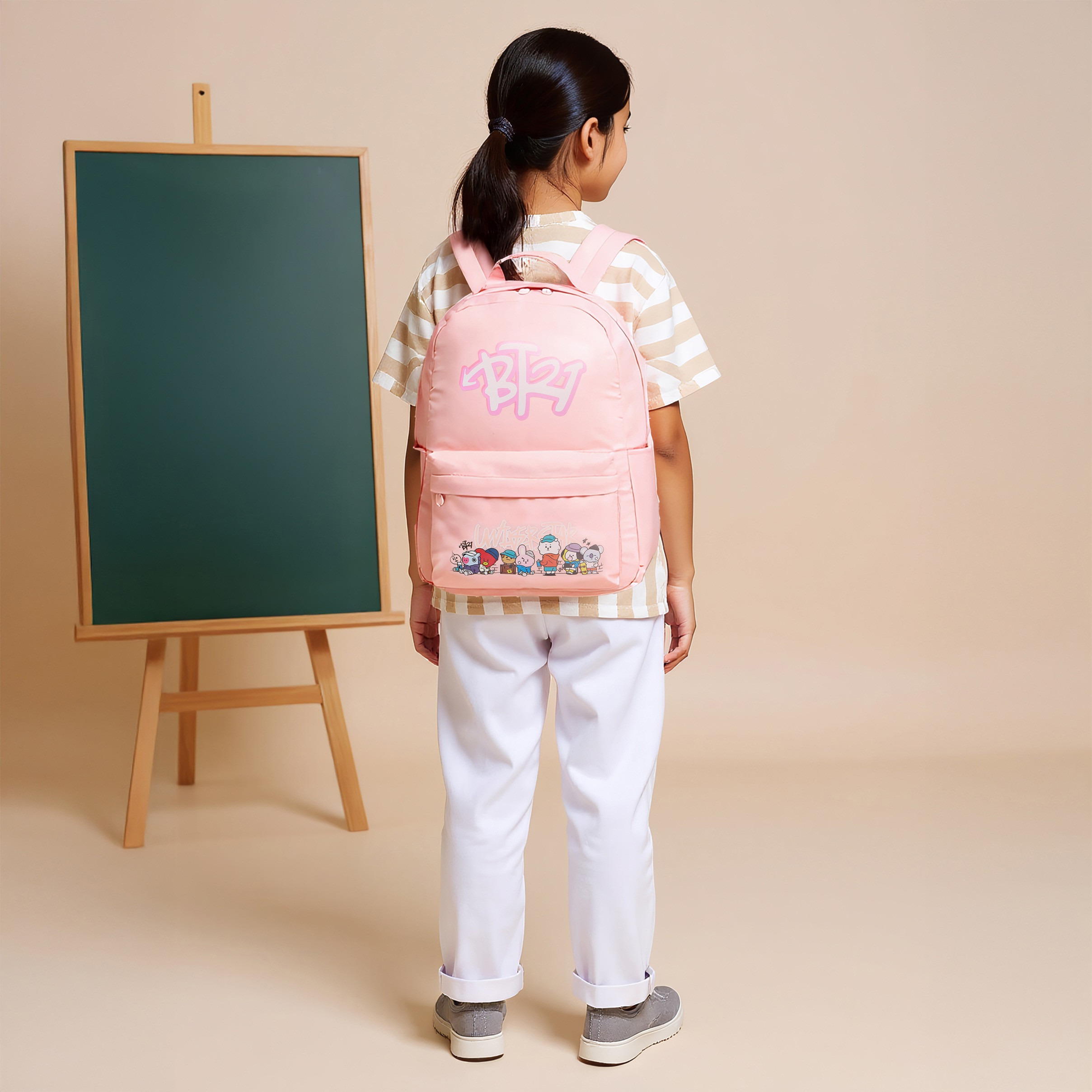 BT21 Printed Backpack with Adjustable Straps and Zip Closure - 64x44x36 cms-school-bagsandbackpacks-backpacks-image-3