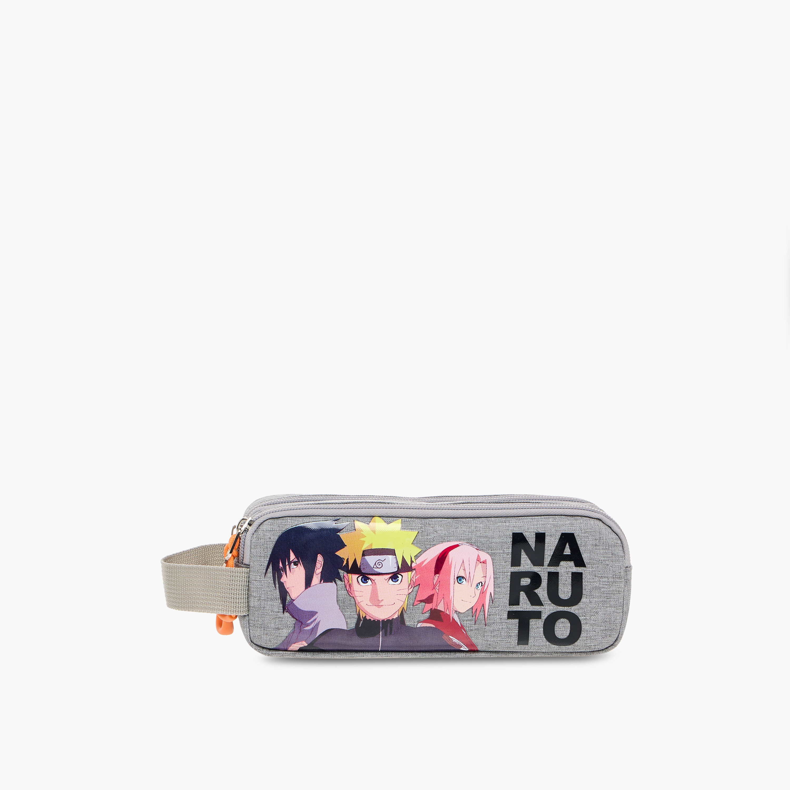 Naruto Print Pencil Pouch with Zip Closure-school-stationery-pencilcases-image-1