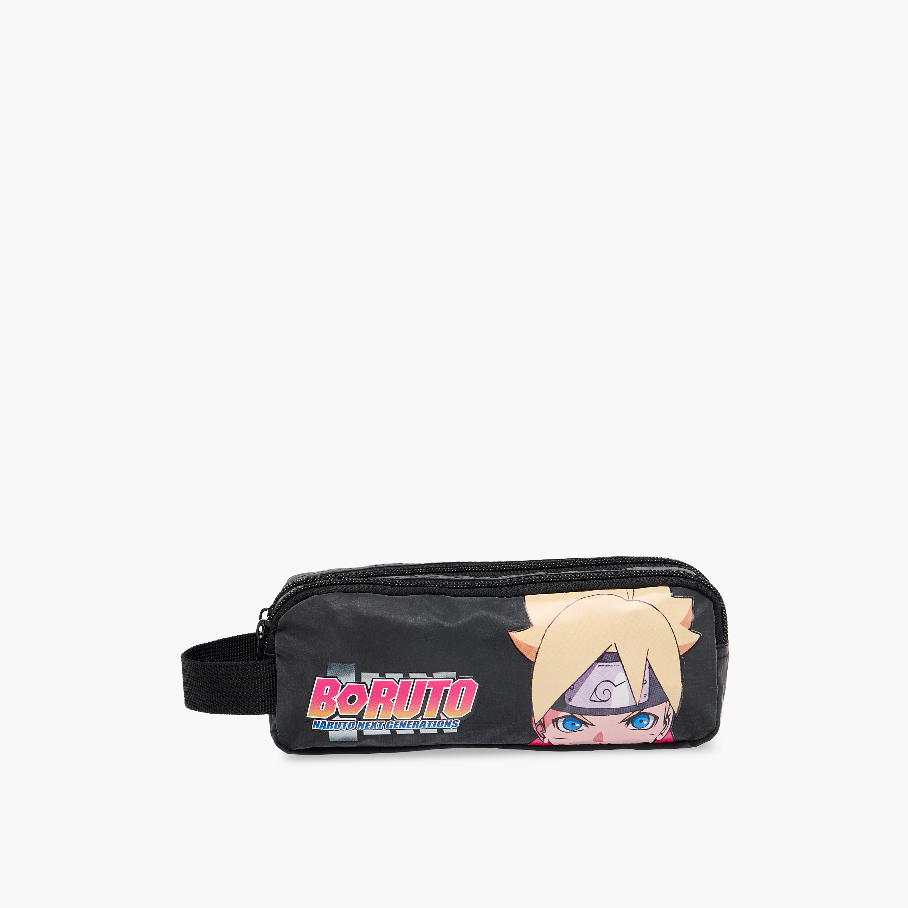 Naruto Print Pencil Case with Zip Closure-school-stationery-pencilcases-image-1
