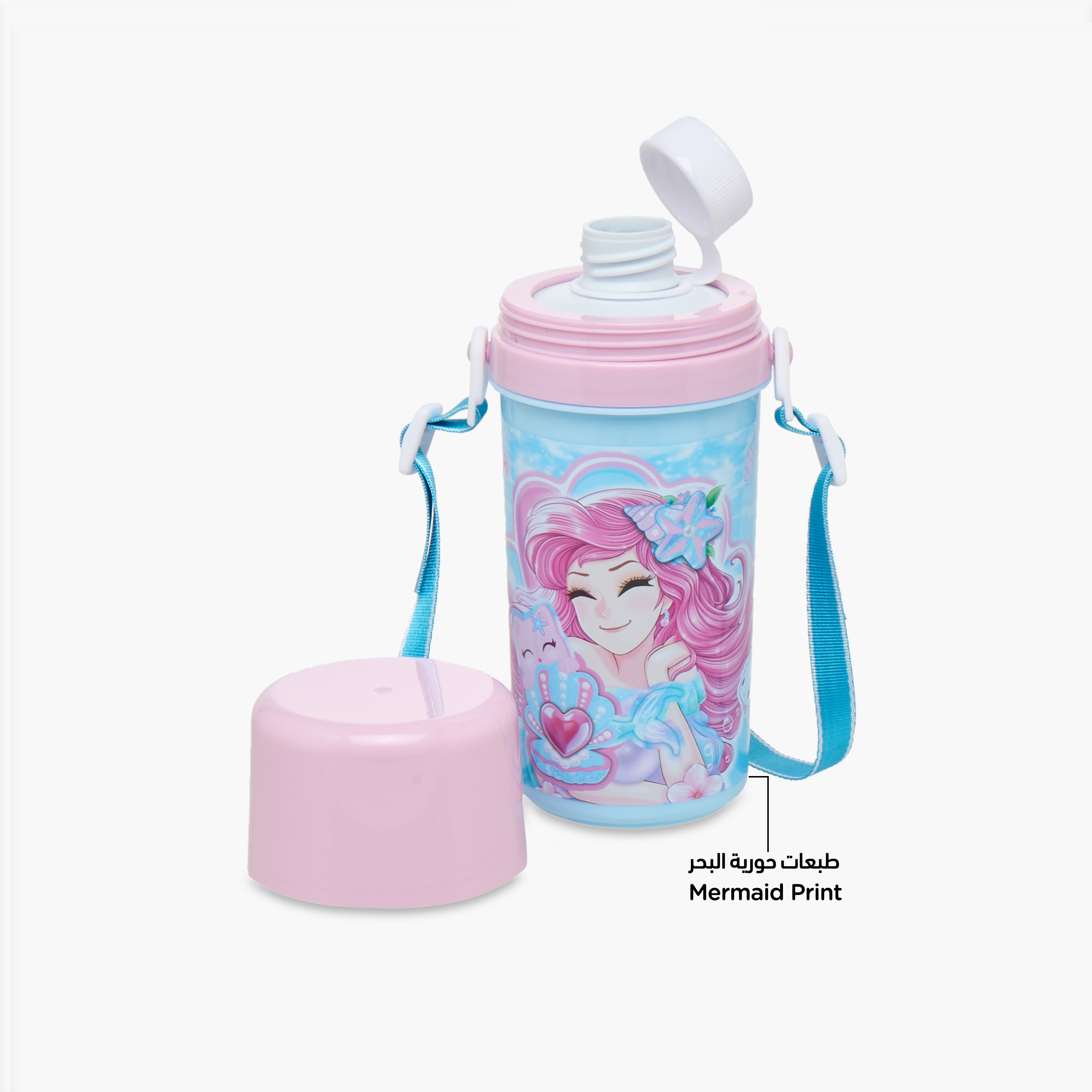 Minmie Mermaid Plastic Water Bottle with BPA-Free – 450 ml-promo_LS20_OMN-image-6