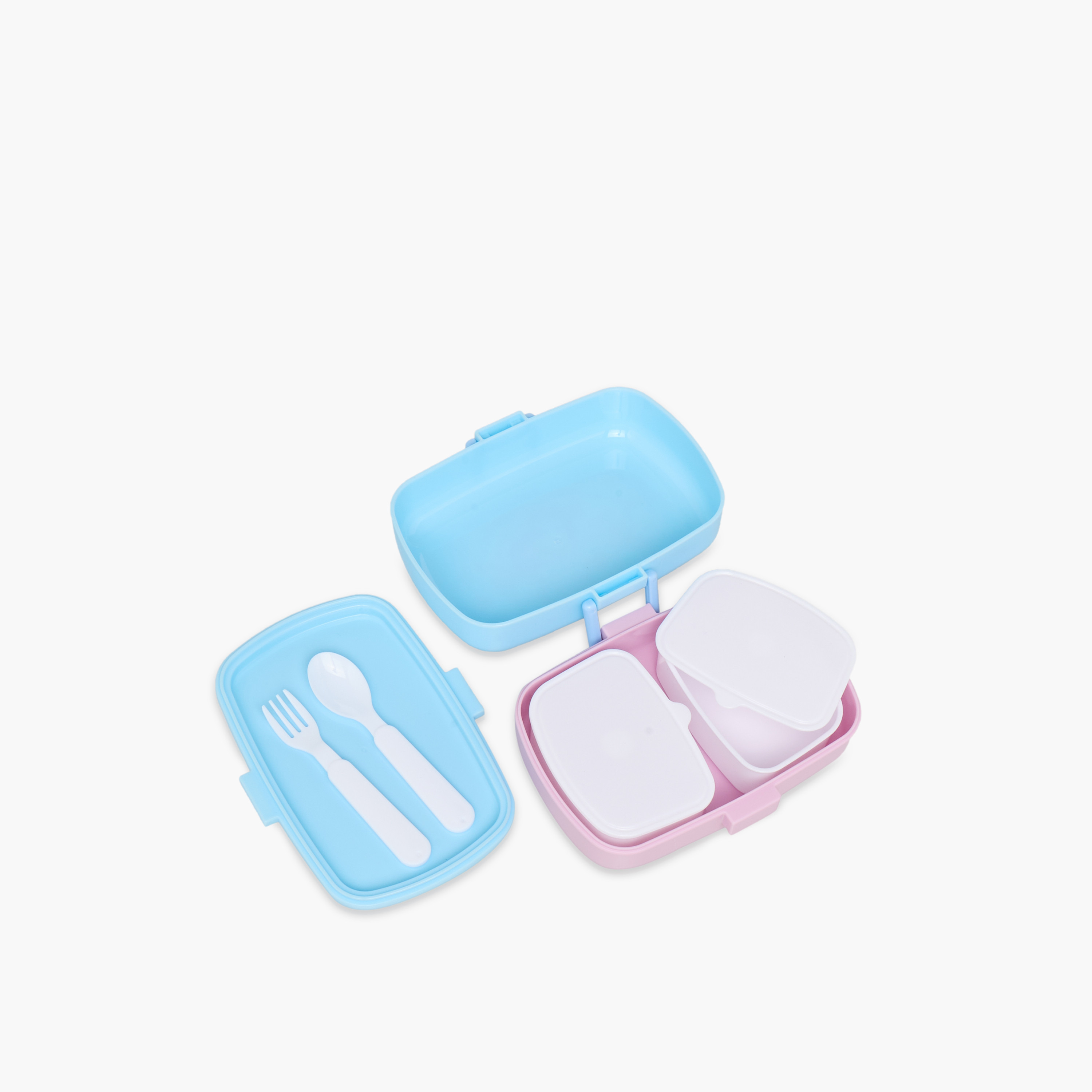 Minmie Mermaid Print Lunch Box with Spoon and Fork - 1.15 L-school-lunchessentials-lunchboxes-image-2