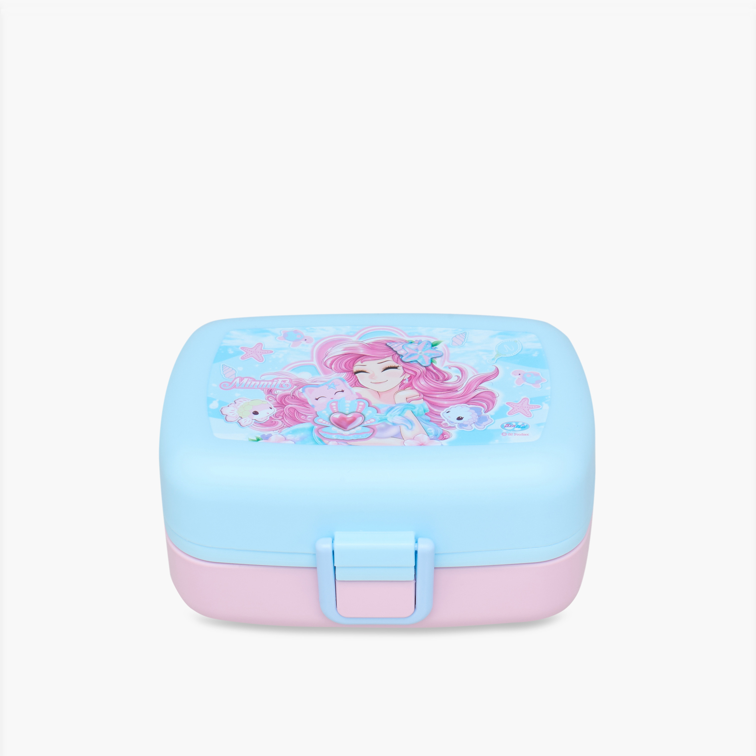 Minmie Mermaid Print Lunch Box with Spoon and Fork - 1.15 L-school-lunchessentials-lunchboxes-image-3