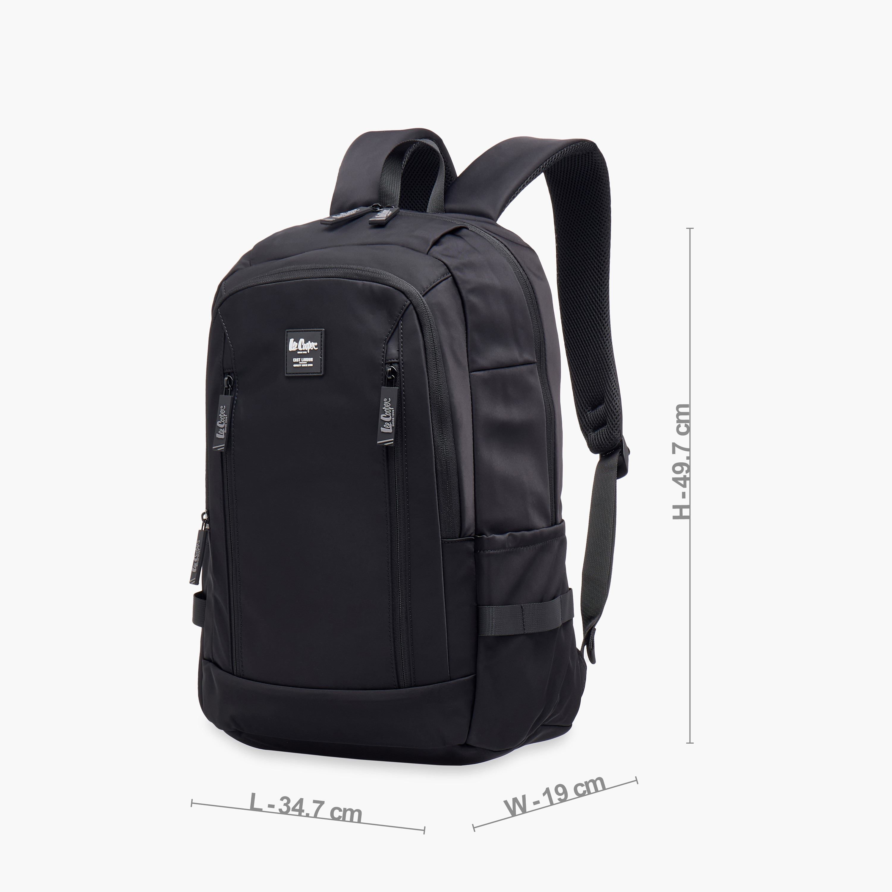 Lee Cooper Solid Backpack with Adjustable Straps and Zip Closure - 19x35x50 cm-school-bagsandbackpacks-backpacks-image-4