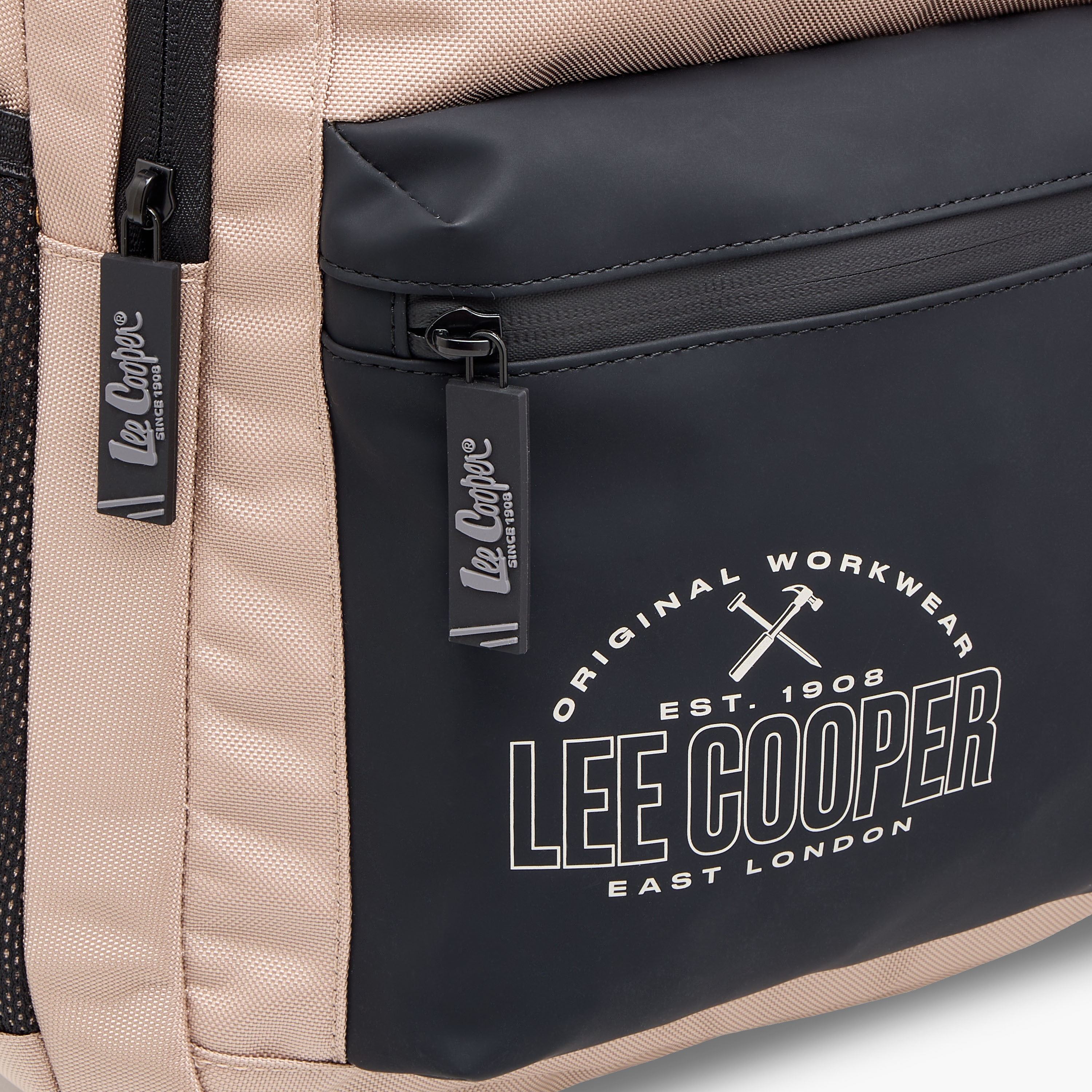 Lee Cooper Logo Print Backpack with Adjustable Straps and Zip Closure - 18x33x47 cm-school-bagsandbackpacks-backpacks-image-7