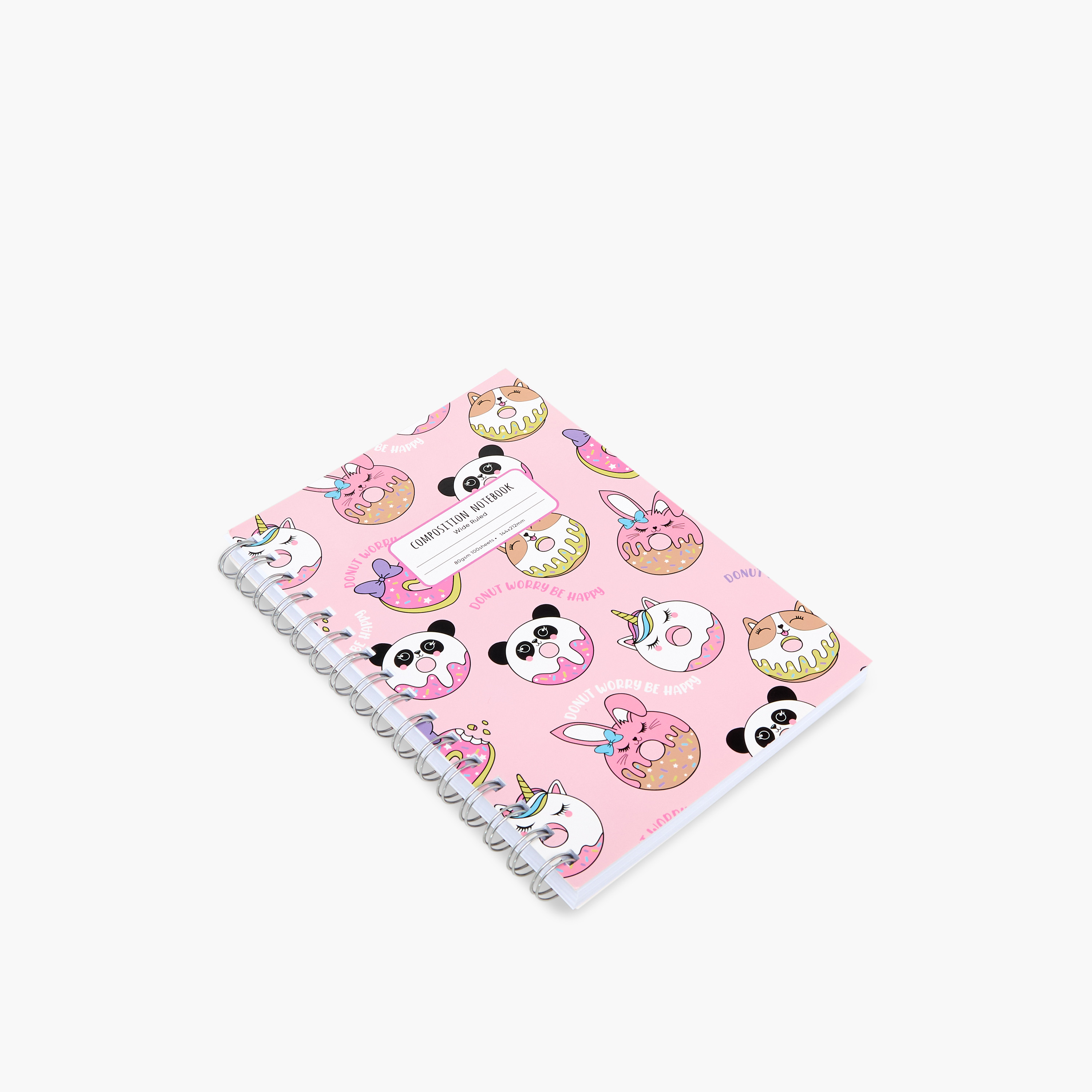 Panda Print A5 Ruled Spiral Notebook-school-stationery-notebooks-image-2