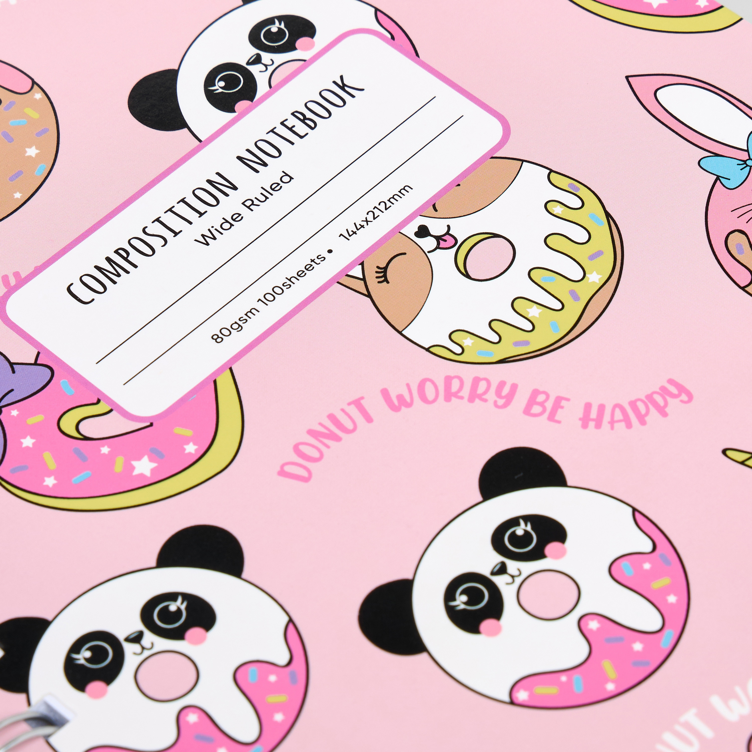 Panda Print A5 Ruled Spiral Notebook-school-stationery-notebooks-image-3