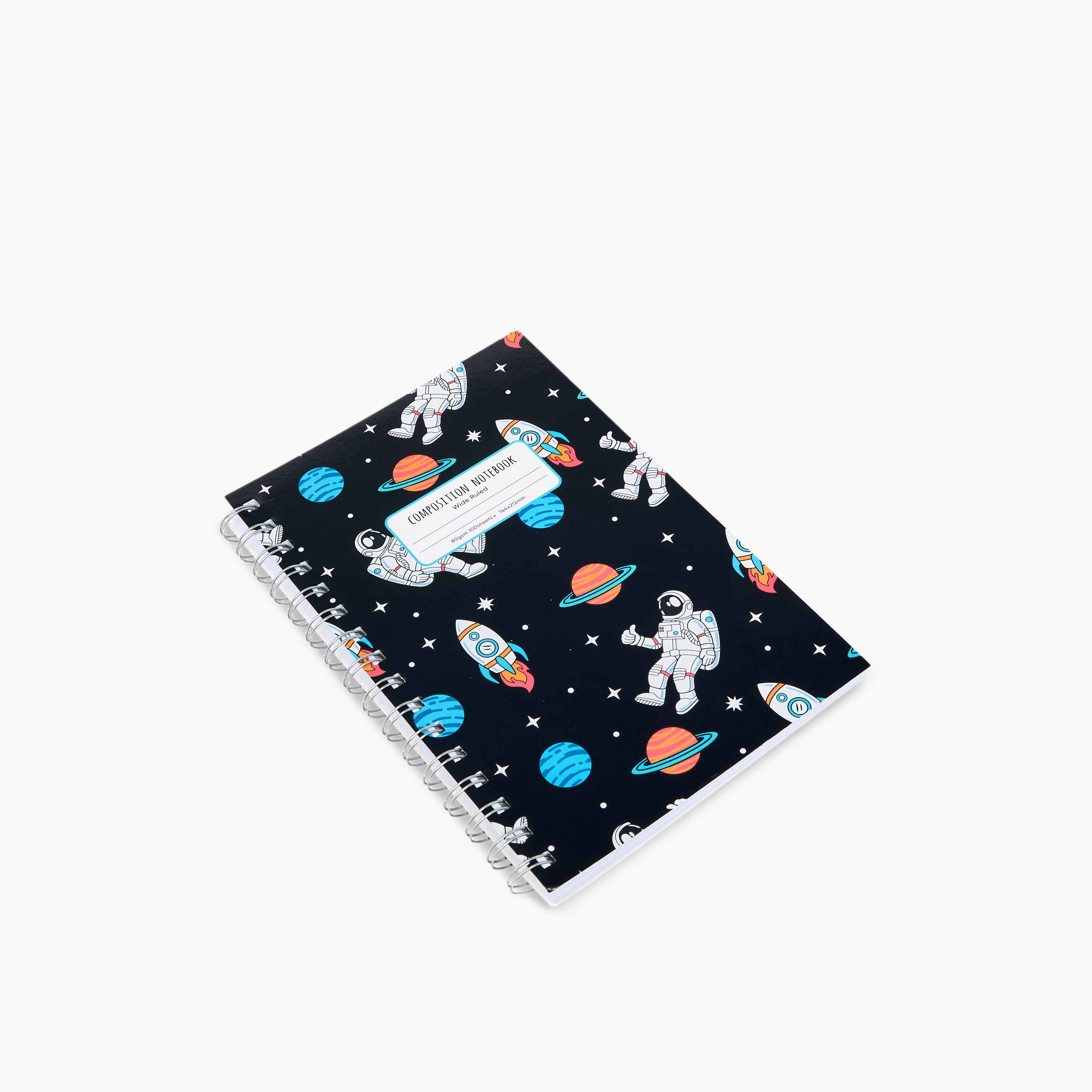 Astronaut Print A5 100-Page Ruled Spiral Notebook-school-stationery-notebooks-image-2