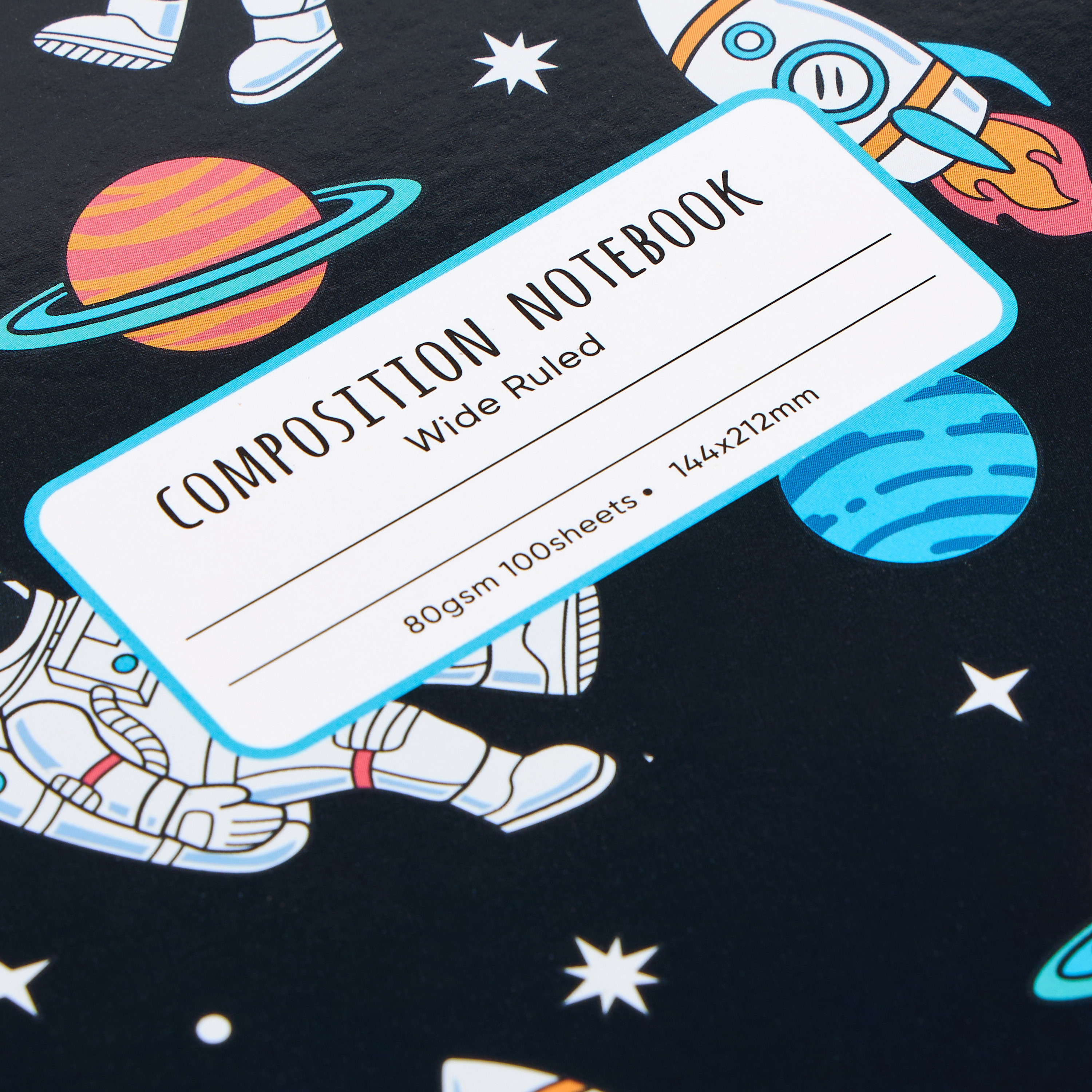 Astronaut Print A5 100-Page Ruled Spiral Notebook-school-stationery-notebooks-image-3