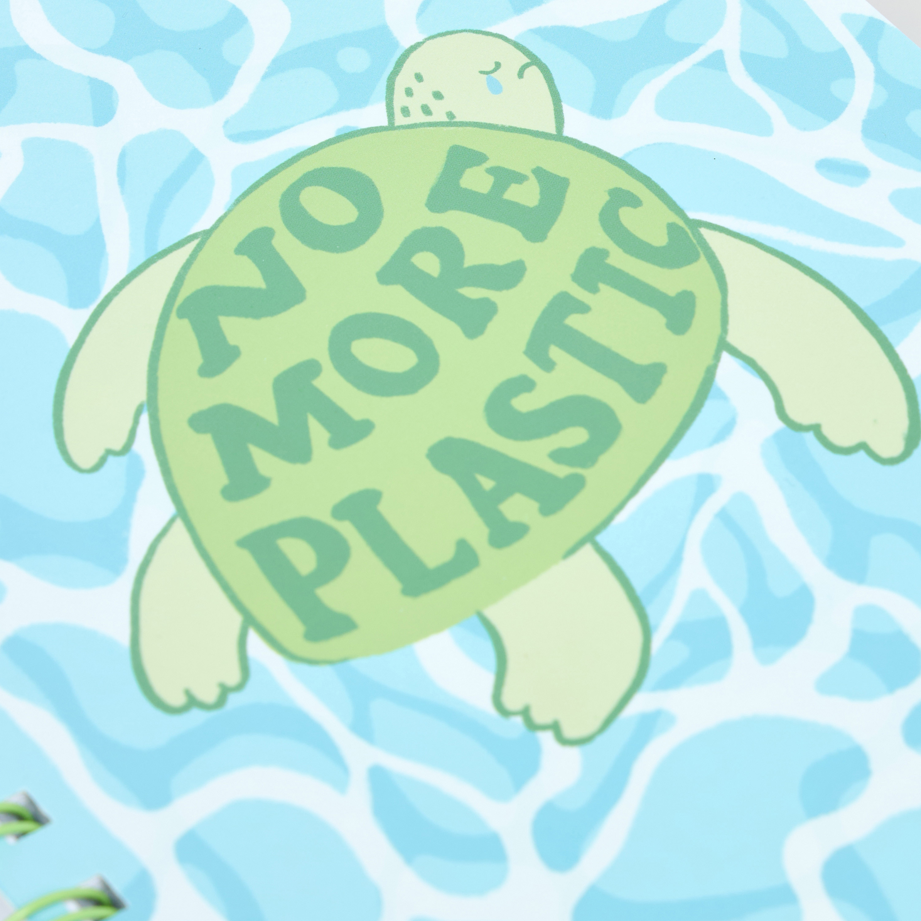 Turtle Slogan Print A5 Ruled Spiral Notebook-school-stationery-notebooks-image-3