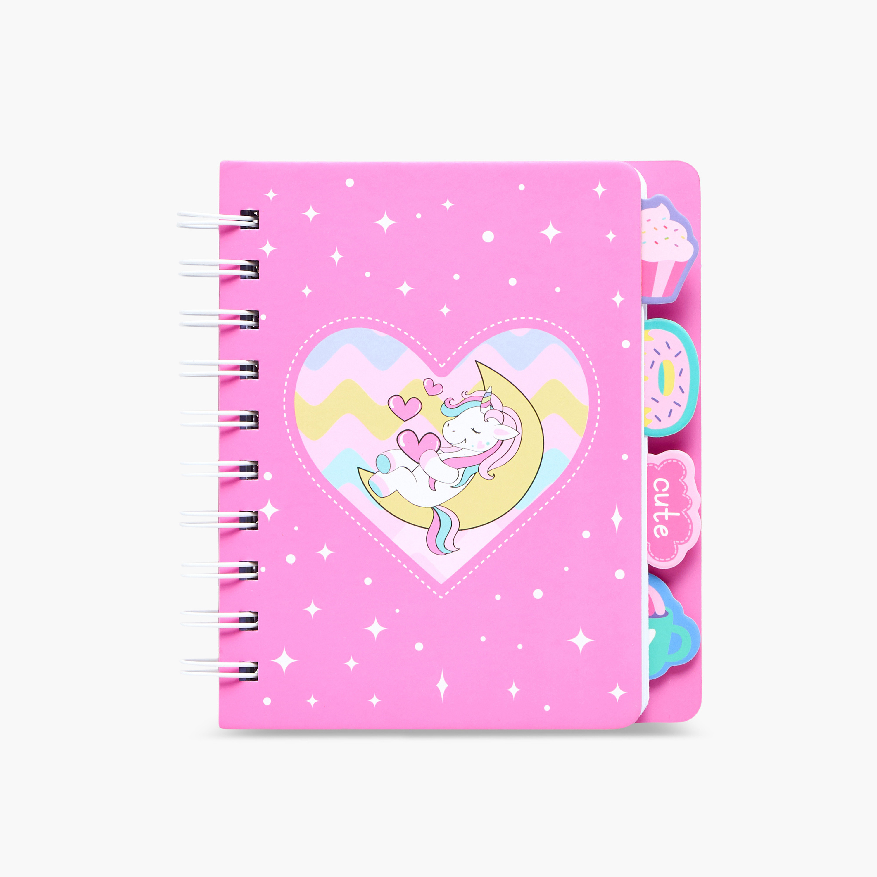 Unicorn Print A6 Ruled Spiral Notebook-school-stationery-notebooks-image-1