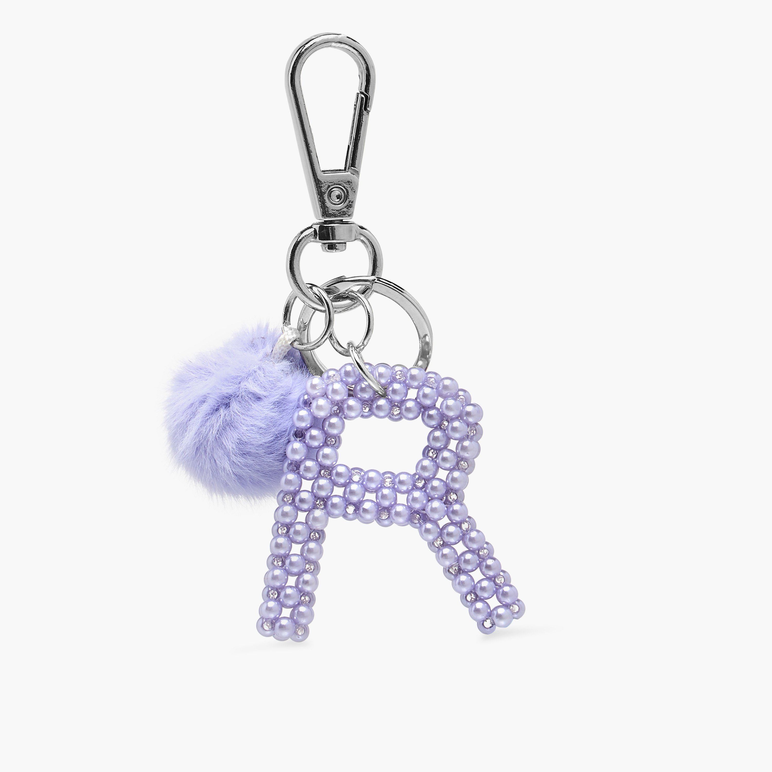 Initial R Accent Keyring with Lobster Clasp-girls-accessories-keyringsandbagcharms-image-1