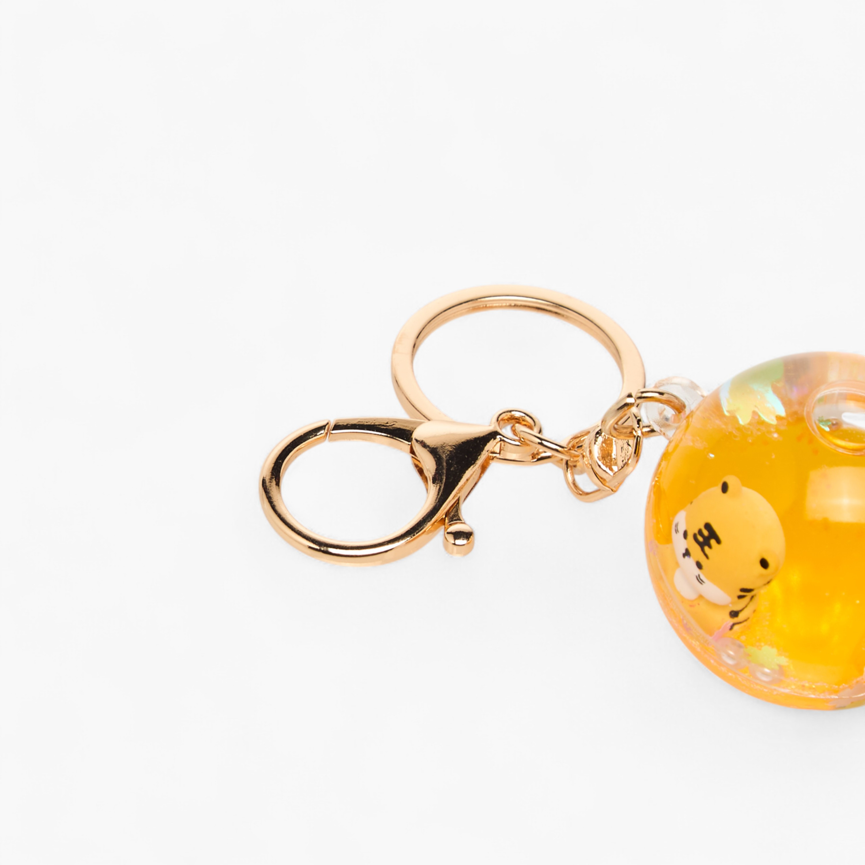 Liquid Glitter Tiger Charm Keyring with Lobster Hook-girls-accessories-keyringsandbagcharms-image-4