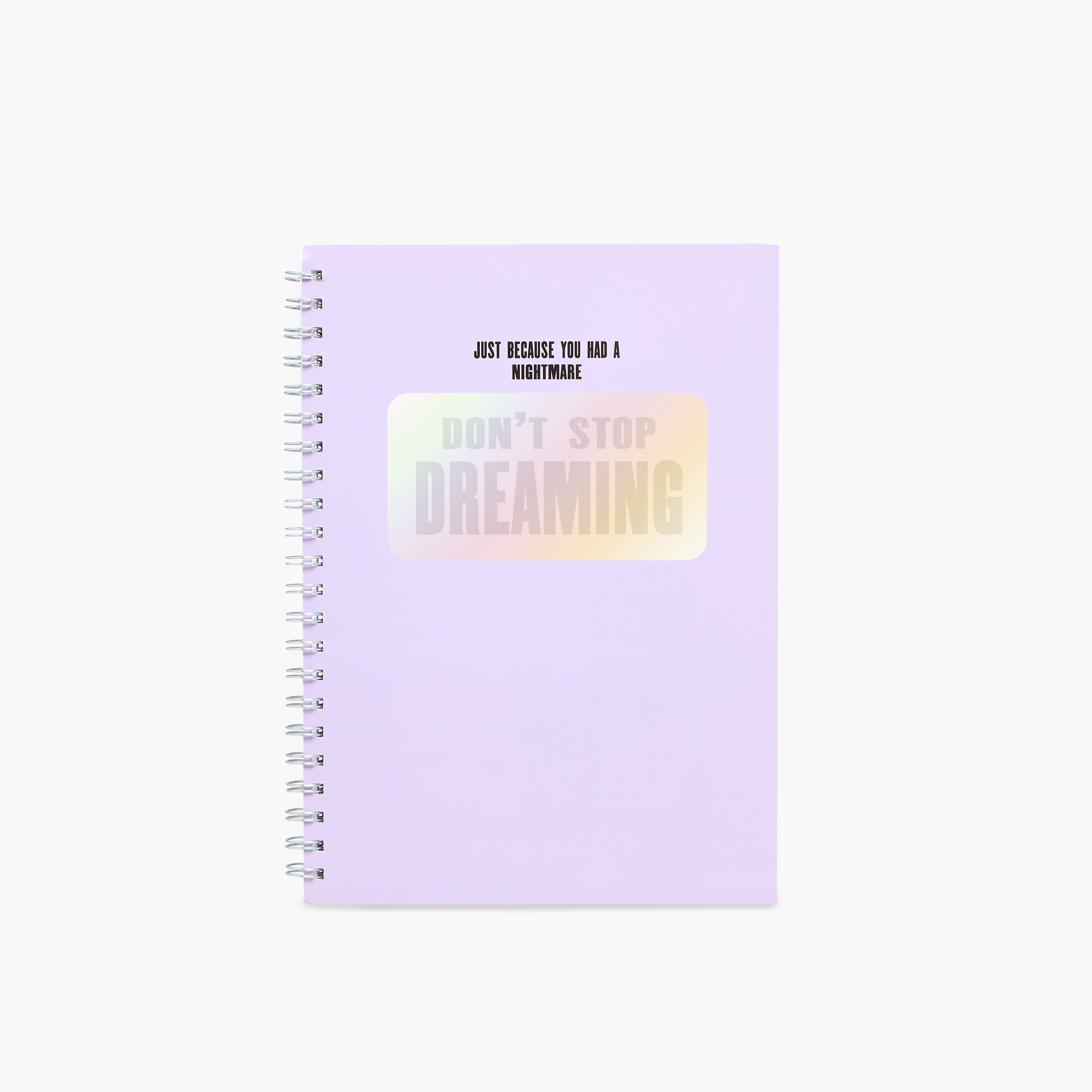 Slogan Print A4 Ruled Spiral Notebook-school-stationery-notebooks-image-1