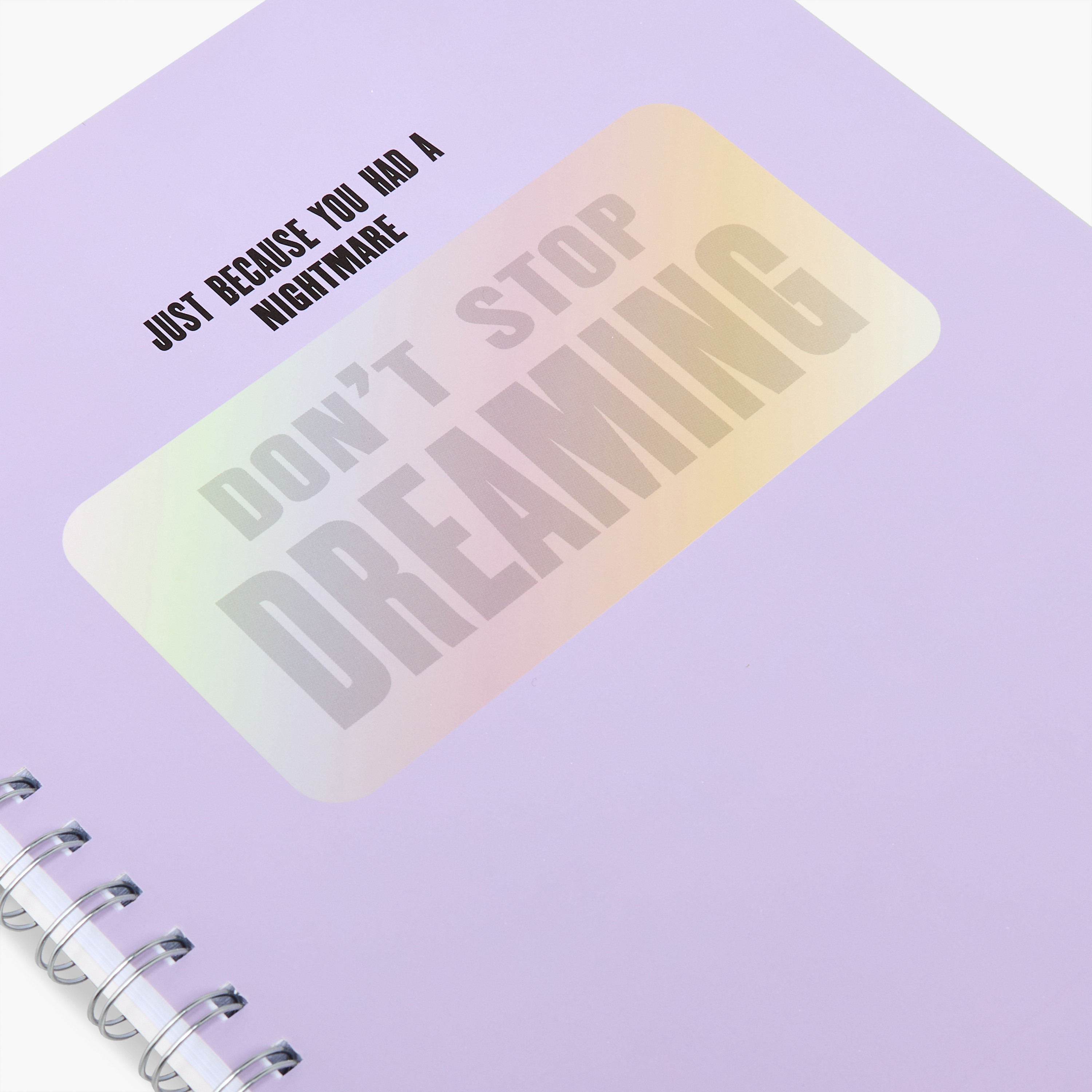 Slogan Print A4 Ruled Spiral Notebook-school-stationery-notebooks-image-3