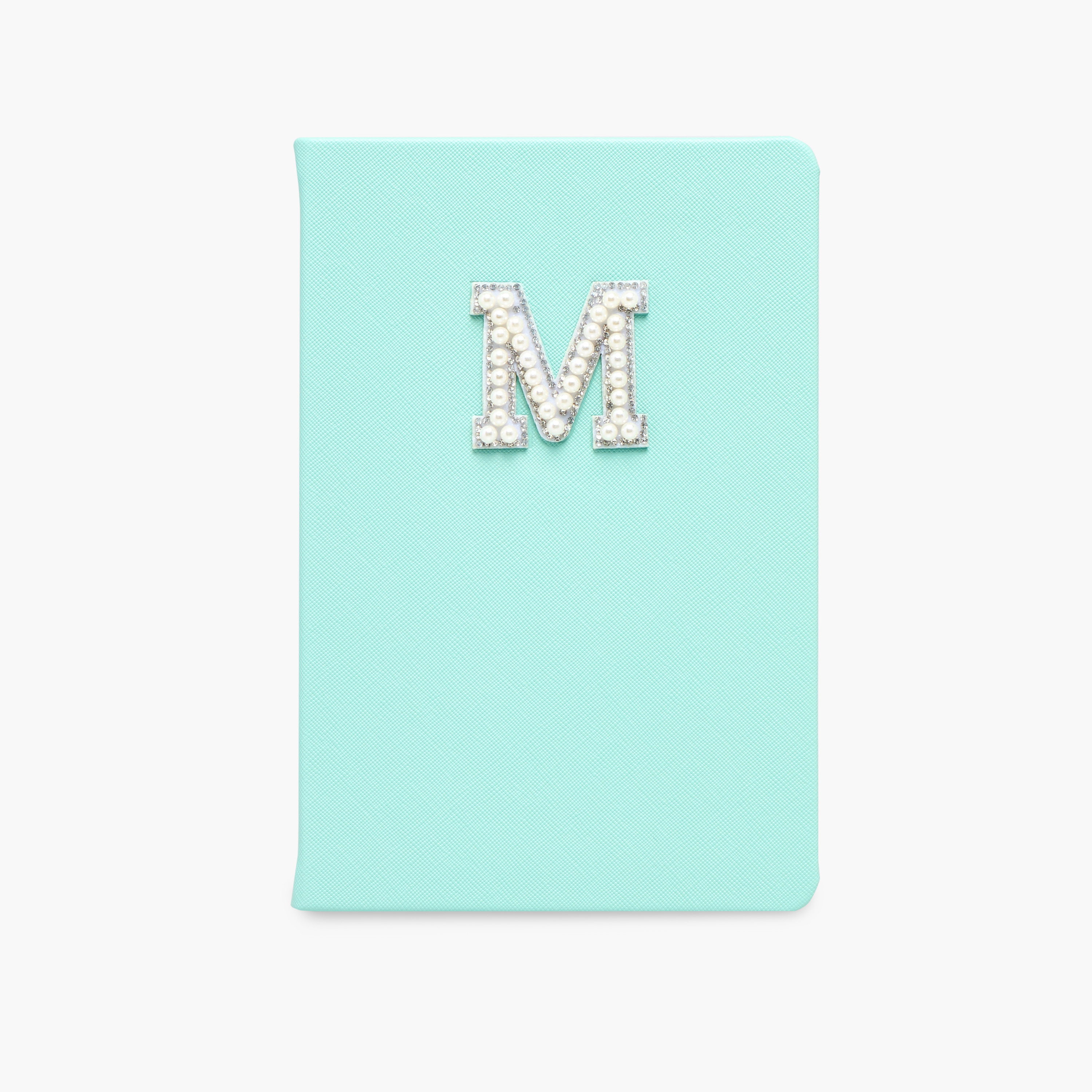 Initial 'M' Embellished A5 Notebook-school-stationery-notebooks-image-1