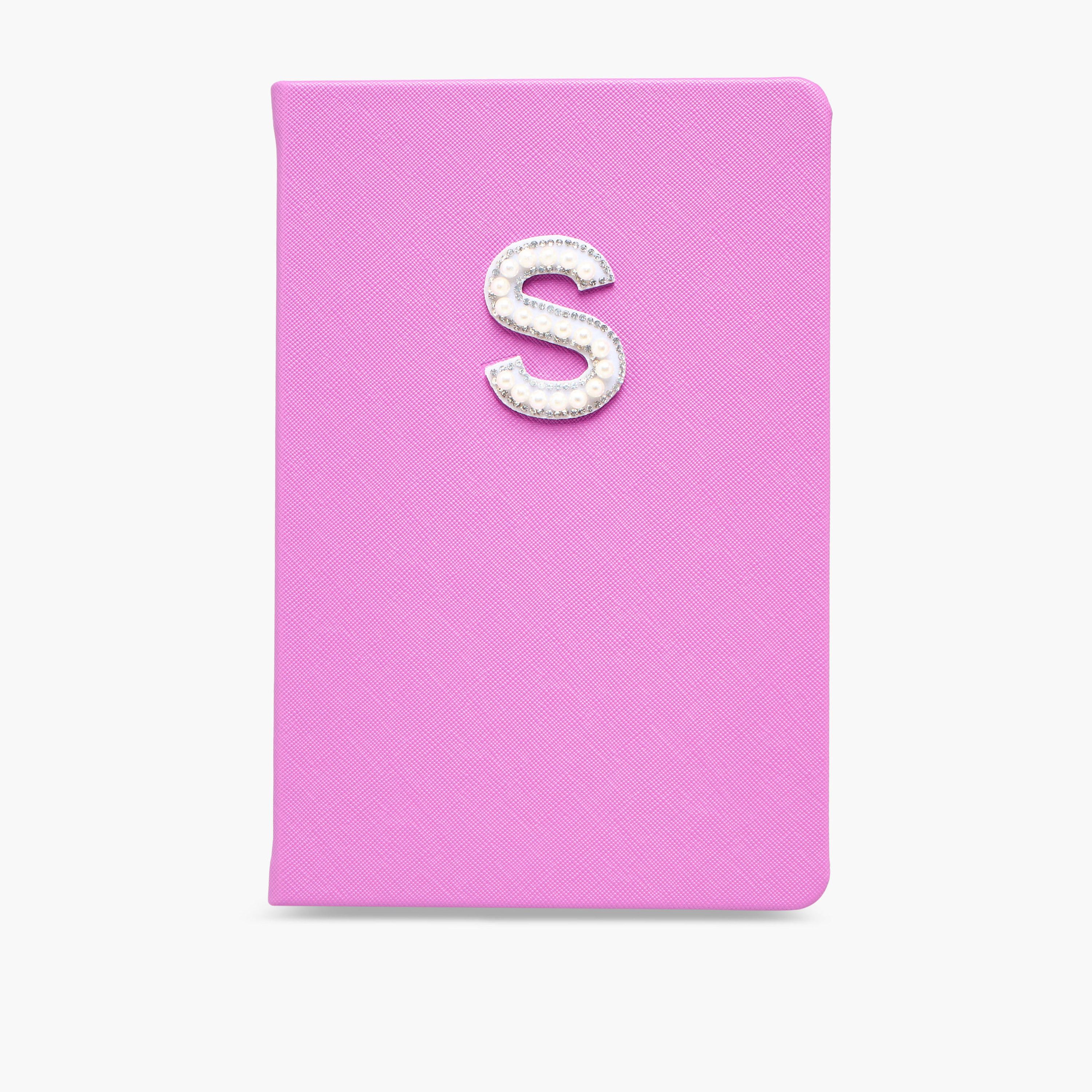 Initial 'S' Embellished Ruled A5 Notebook-school-stationery-notebooks-image-1