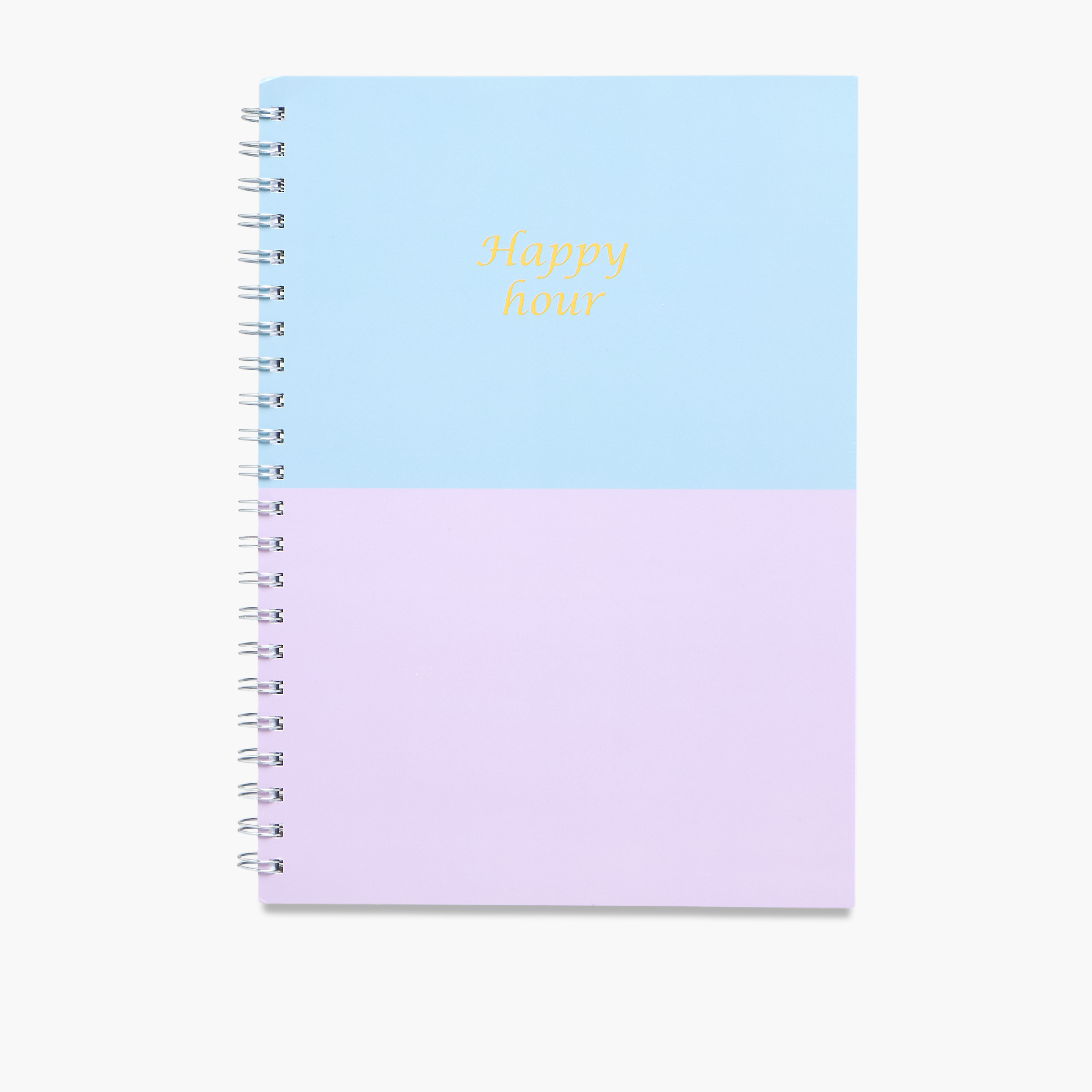 Slogan Print Ruled A4 Spiral Notebook-school-stationery-notebooks-image-1