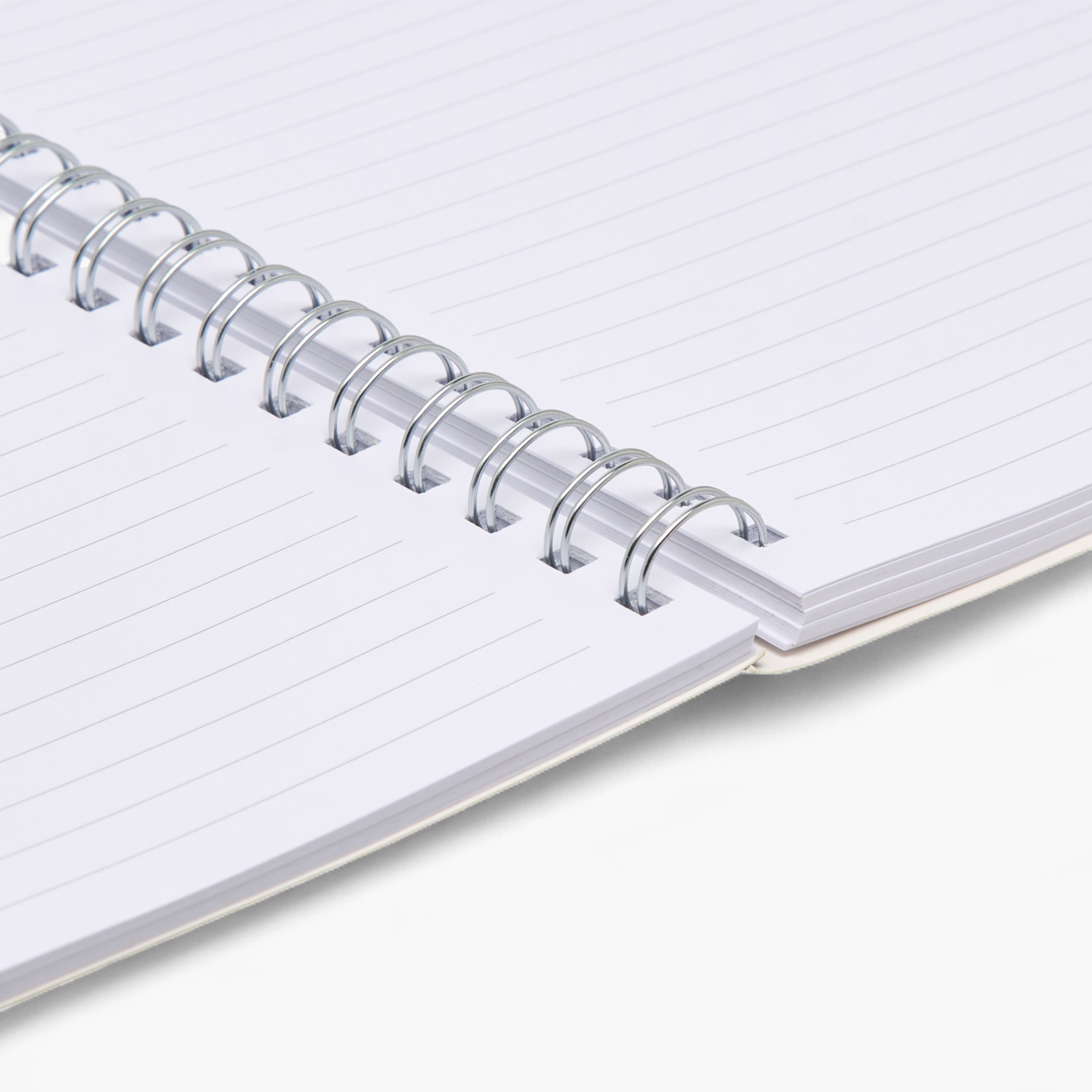 Smiley Print Spiral Bound Ruled A4 Notebook-school-stationery-notebooks-image-4