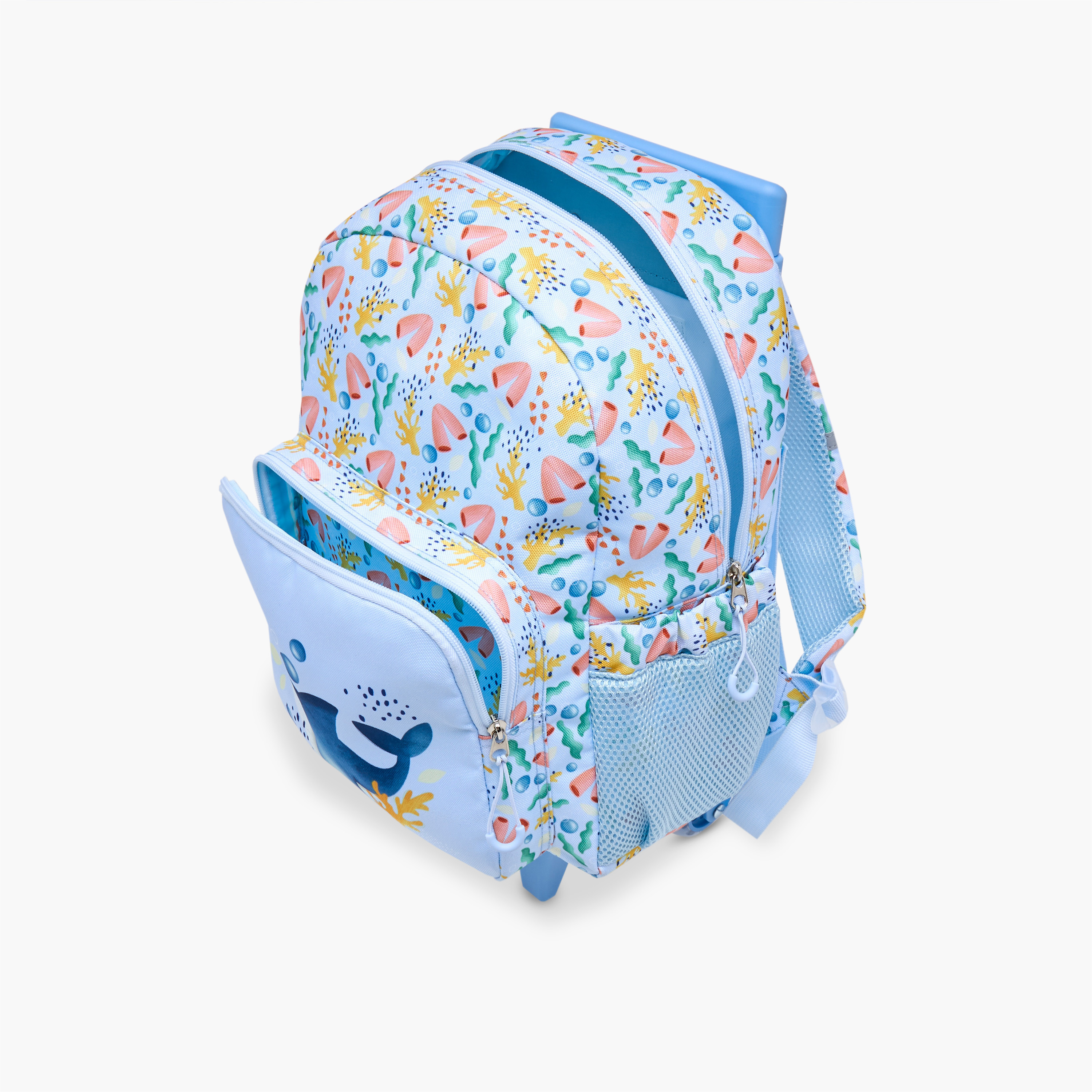 Sassi Shark Trolley Bag for Boys 2-5 Years with Laptop Compartment -school-bagsandbackpacks-trolleybags-image-12