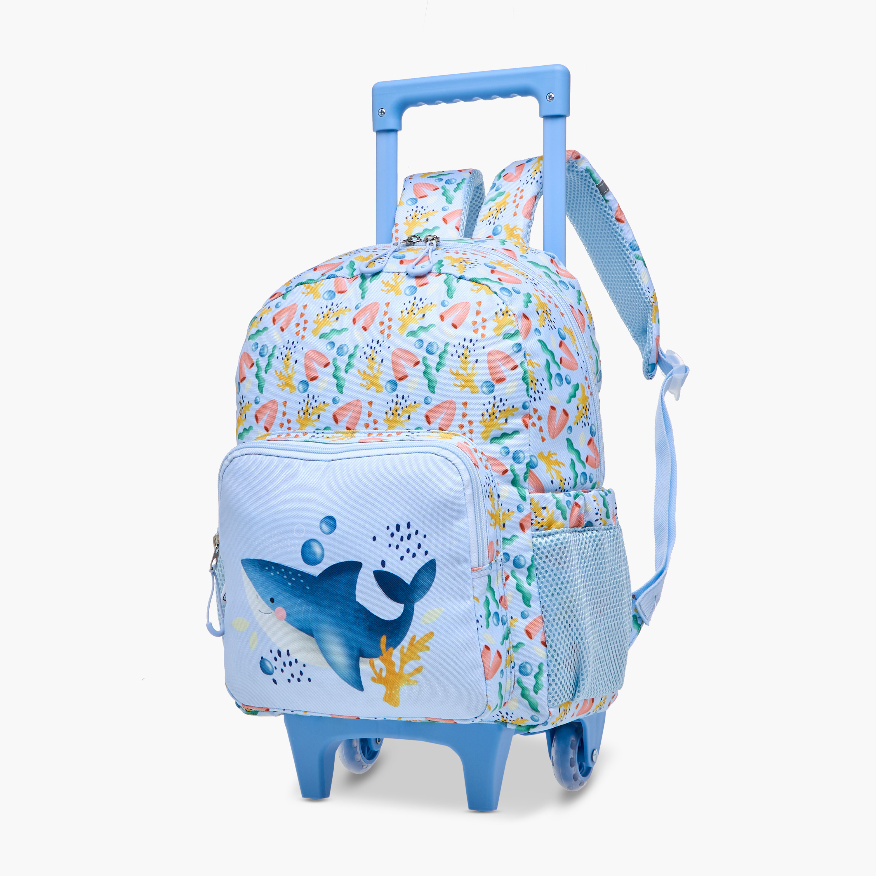 Sassi Shark Trolley Bag for Boys 2-5 Years with Laptop Compartment -school-bagsandbackpacks-trolleybags-image-3