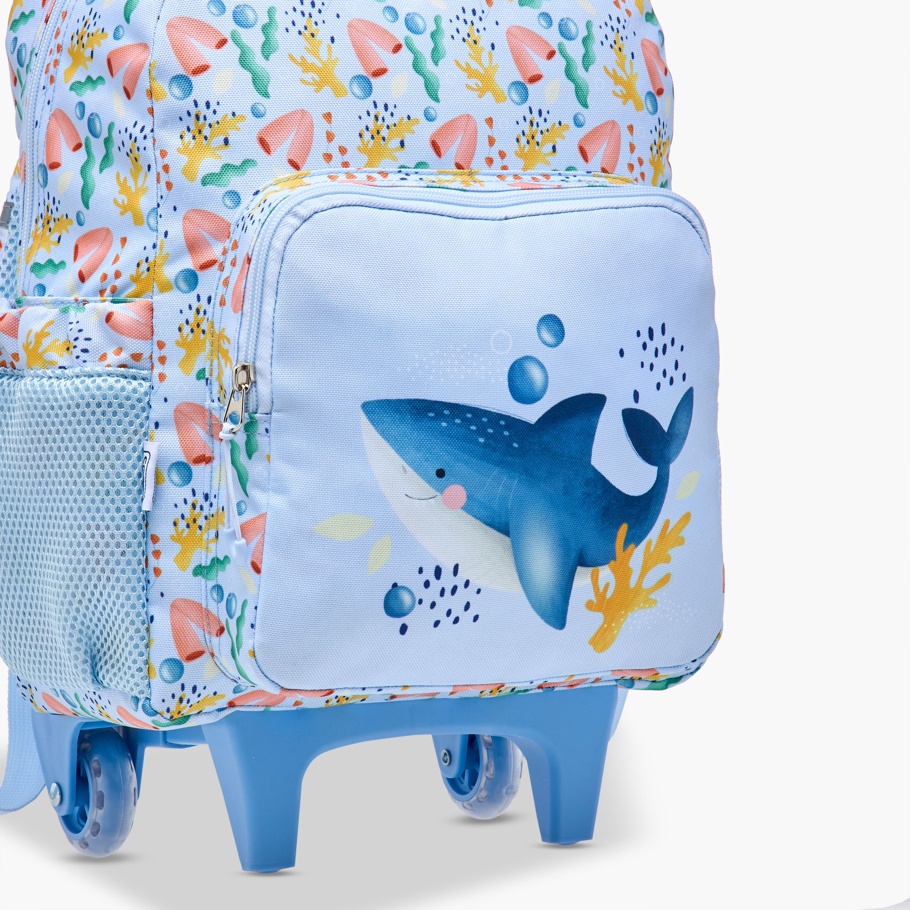 Sassi Shark Trolley Bag for Boys 2-5 Years with Laptop Compartment -school-bagsandbackpacks-trolleybags-image-6