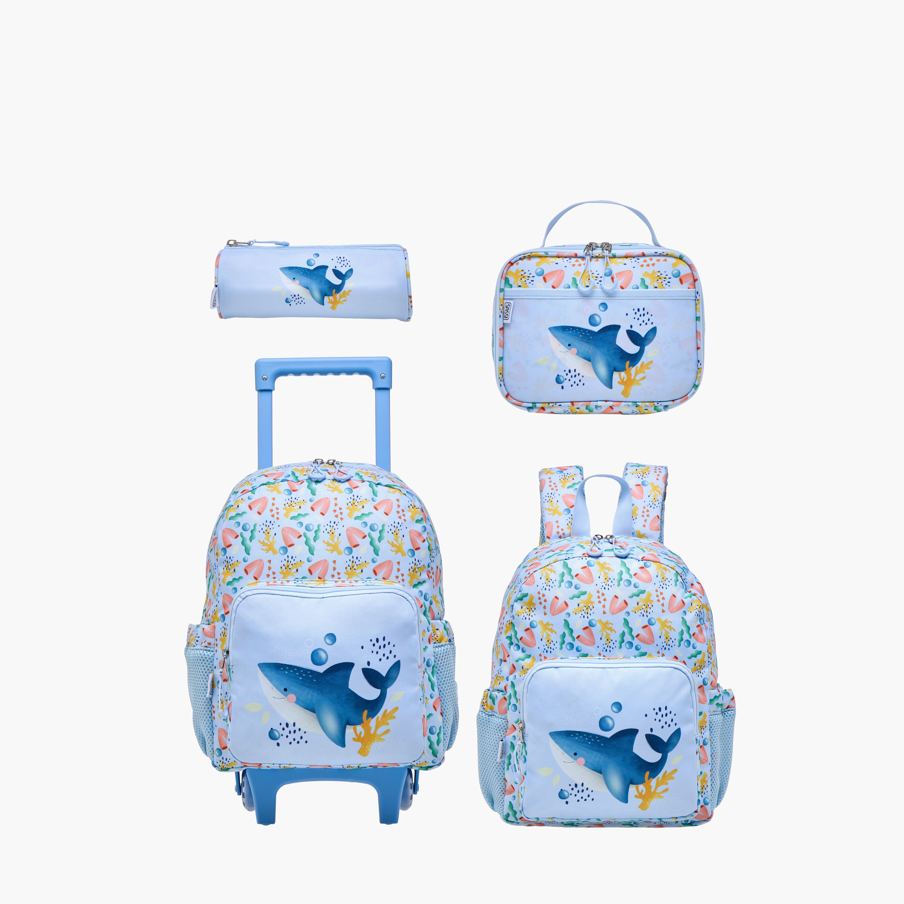 شنطة ظهر بأحزمة قابلة للتعديل وسحاب إغلاق وطبعات قرش من ساسي - 14 بوصة-school-bagsandbackpacks-backpacks-image-10