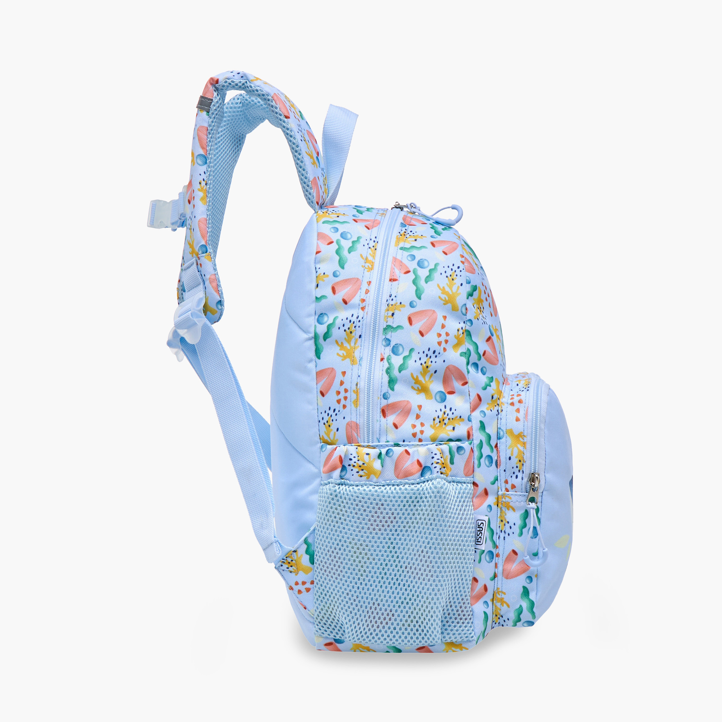شنطة ظهر بأحزمة قابلة للتعديل وسحاب إغلاق وطبعات قرش من ساسي - 14 بوصة-school-bagsandbackpacks-backpacks-image-3