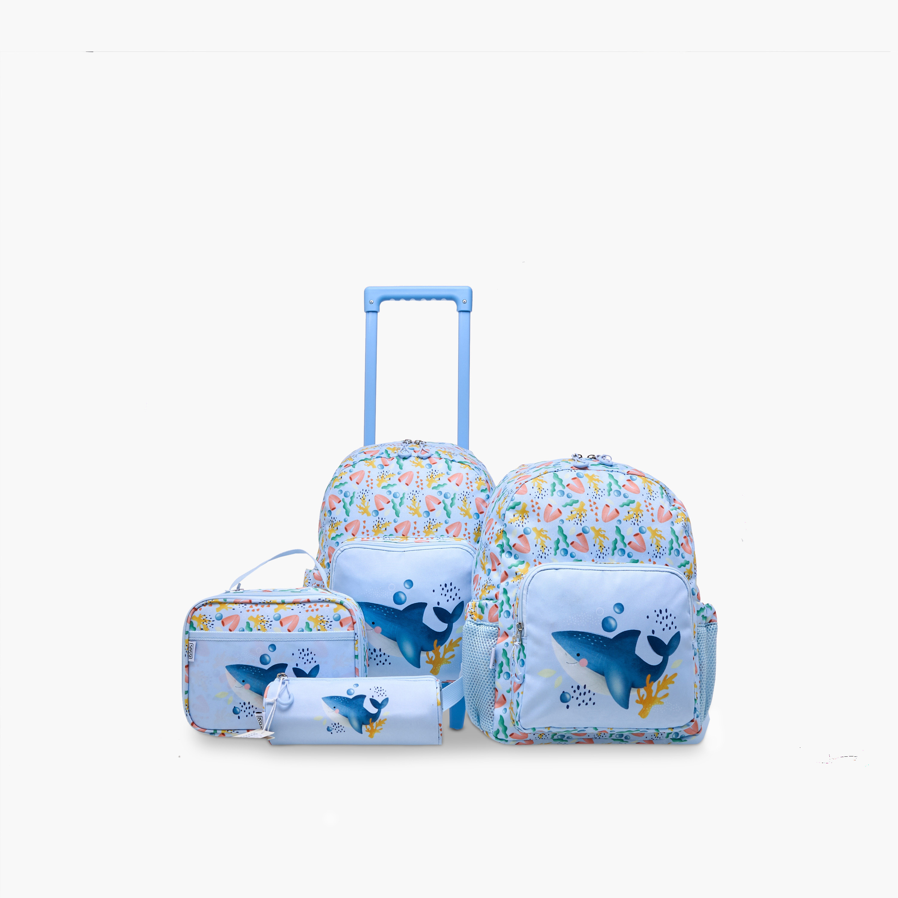 Sassi Shark Print Lunch Bag with Zip Closure-school-lunchessentials-lunchbags-image-7